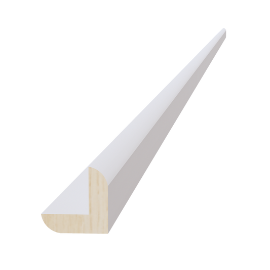OCM8-SSW  Outside Corner Molding - Slim Shaker Style - White   96"W x 7/8"H x 7/8"D