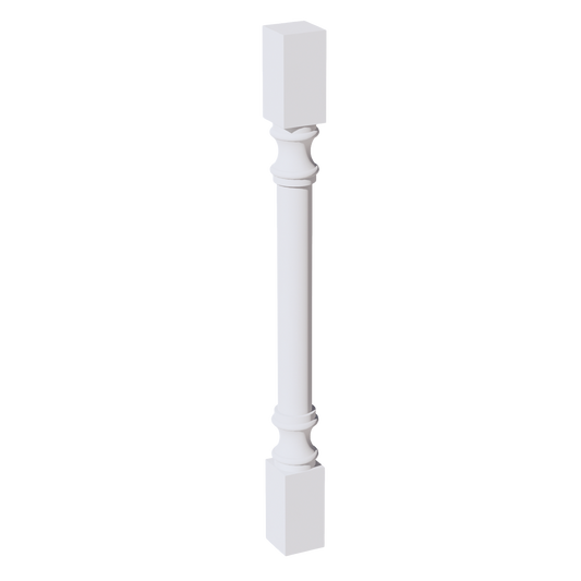 RP336-SSW  Round Roman Pillar - Slim Shaker Style - White   03"W x 36"H x 3"D