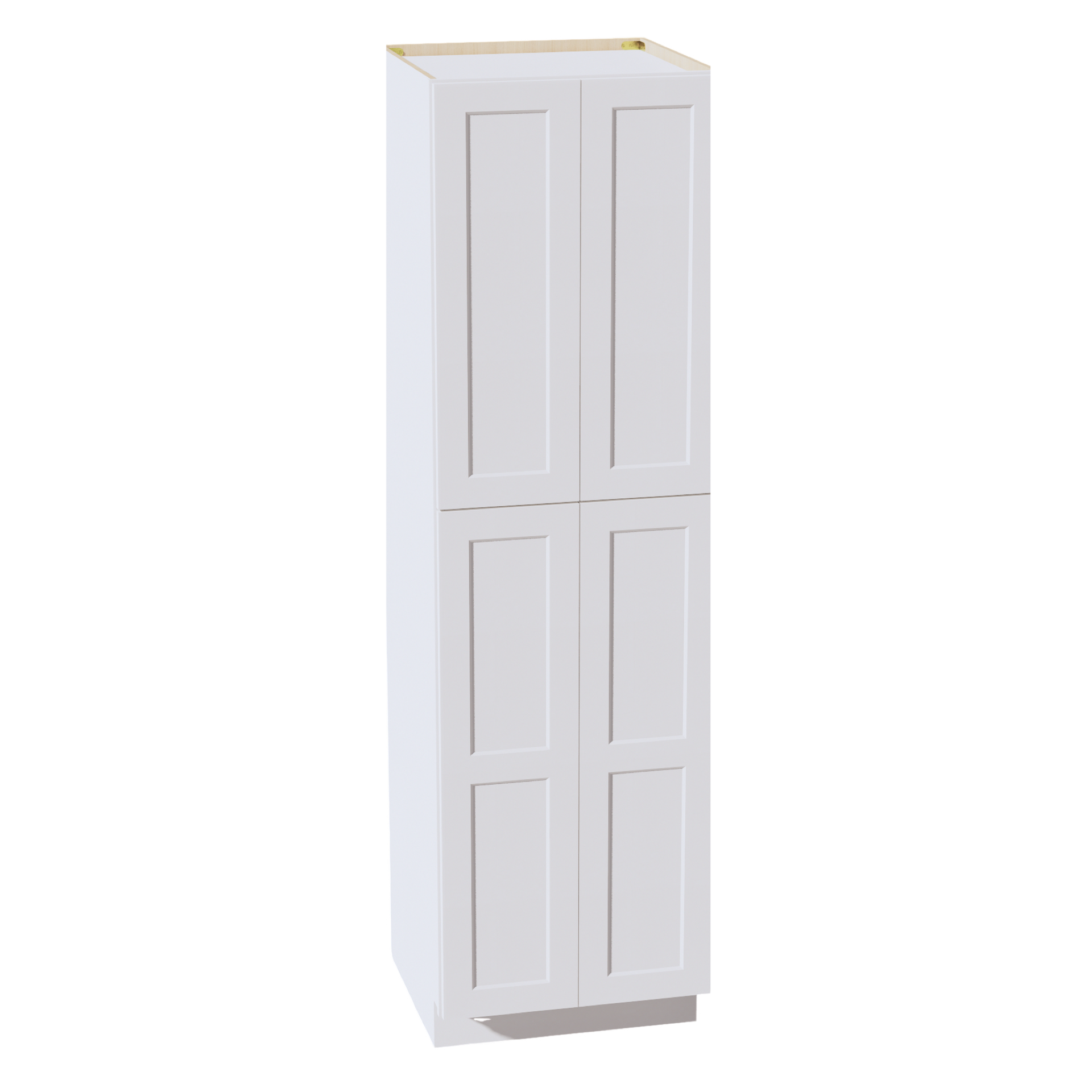 TP2484-SW  Tall Shelf Pantry Cabinet 4 Door & 6 Sheleves - Shaker Style - Pure White   24" W x 84"H x 24"D