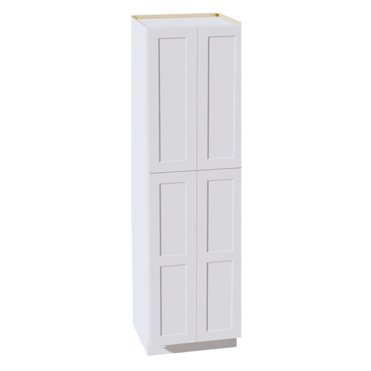 TP2484-SW  Tall Shelf Pantry Cabinet 4 Door & 6 Sheleves - Shaker Style - Pure White   24" W x 84"H x 24"D