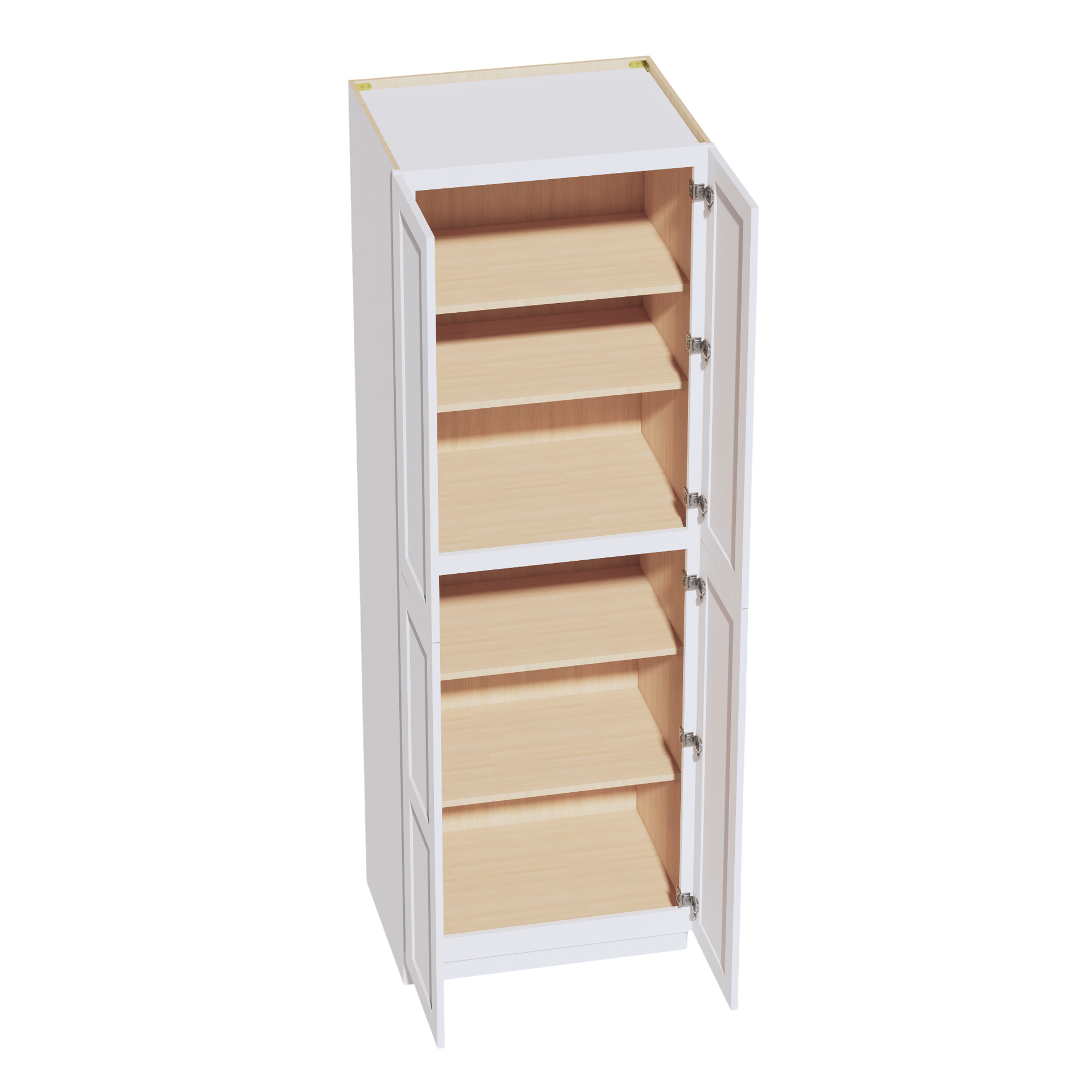 TP3090-SW  Tall Shelf Pantry Cabinet 2 Door & 6 Sheleves - Shaker Style - Pure White   30" W x 90"H x 24"D