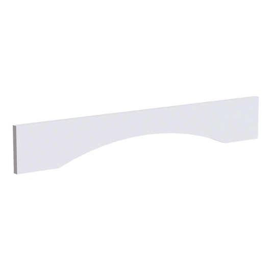 VAR36-SSW  Arched Valance - Slim Shaker Style - White   36"W x 5-1/2"H x