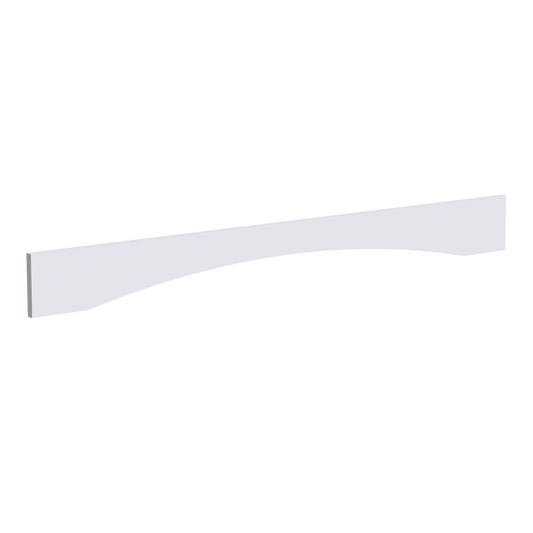 VAR54-SSW  Arched Valance - Slim Shaker Style - White   54"W x 5-1/2"H x