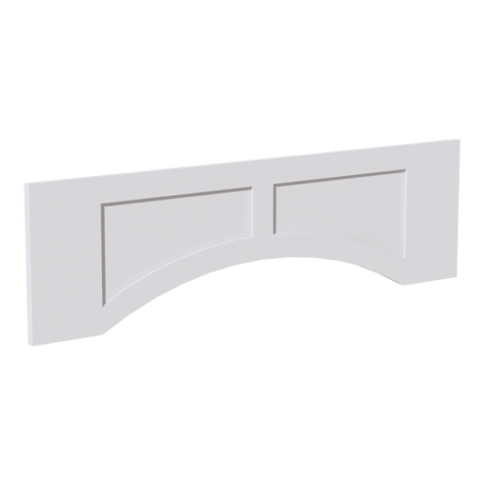 VARP42-SW  Arched Valance With Raised Panel - Shaker Style - Pure White   42"W x 12"H x