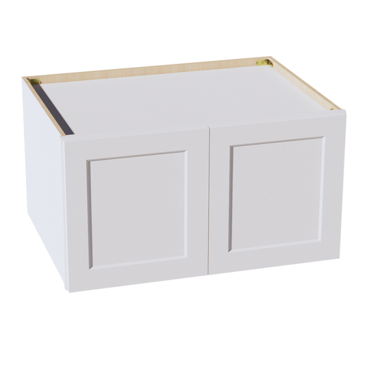 W3318-SW  Wall Cabinet 2 Doors & 2 Shelves - Shaker Style - Pure White   33"W x 18"H x 12"D