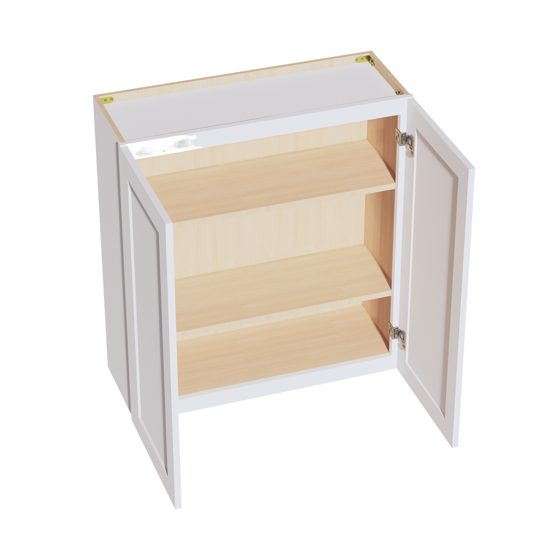 W3336-SW  Wall Cabinet 2 Doors & 2 Shelves - Shaker Style - Pure White   33"W x 36"H x 12"D