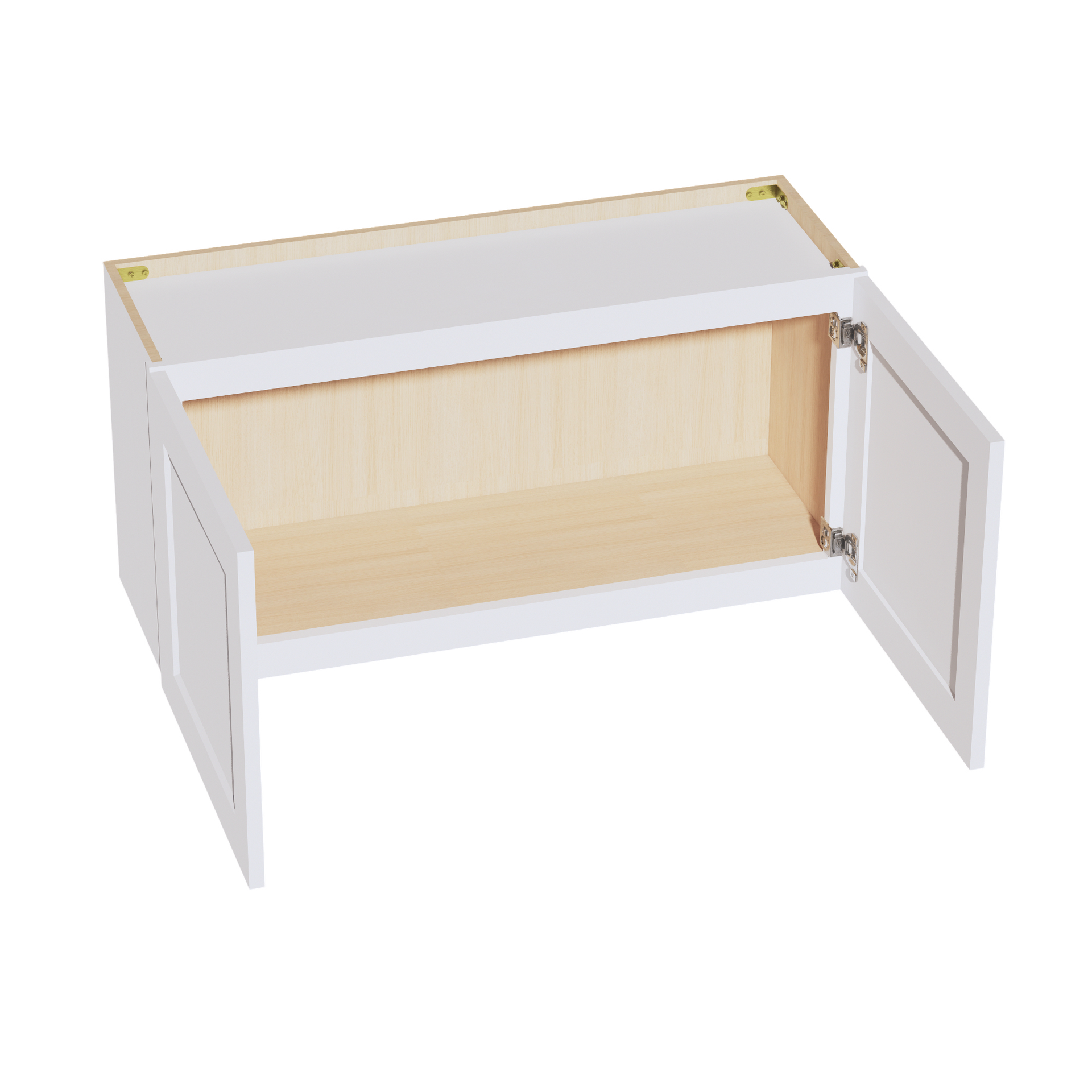 W361824-SW  Wall Cabinet 2 Doors & 2 Shelves - Shaker Style - Pure White   36"W x 18"H x 24"D