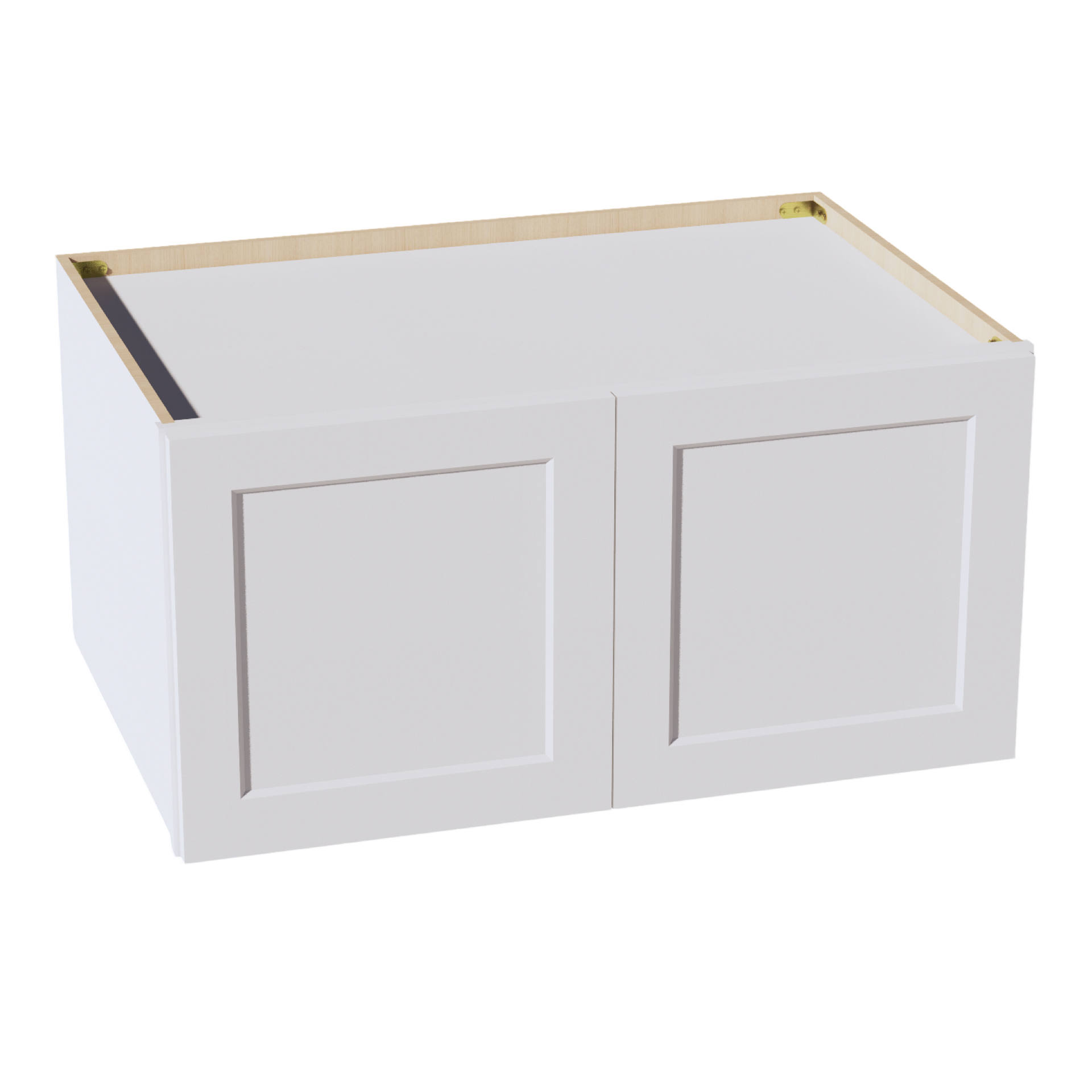 W3618-SW  Wall Cabinet 2 Doors & 2 Shelves - Shaker Style - Pure White   36"W x 18"H x 12"D