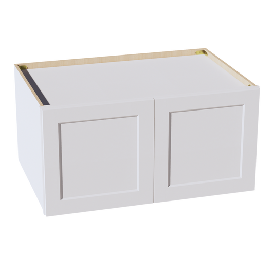 W3618-SW  Wall Cabinet 2 Doors & 2 Shelves - Shaker Style - Pure White   36"W x 18"H x 12"D