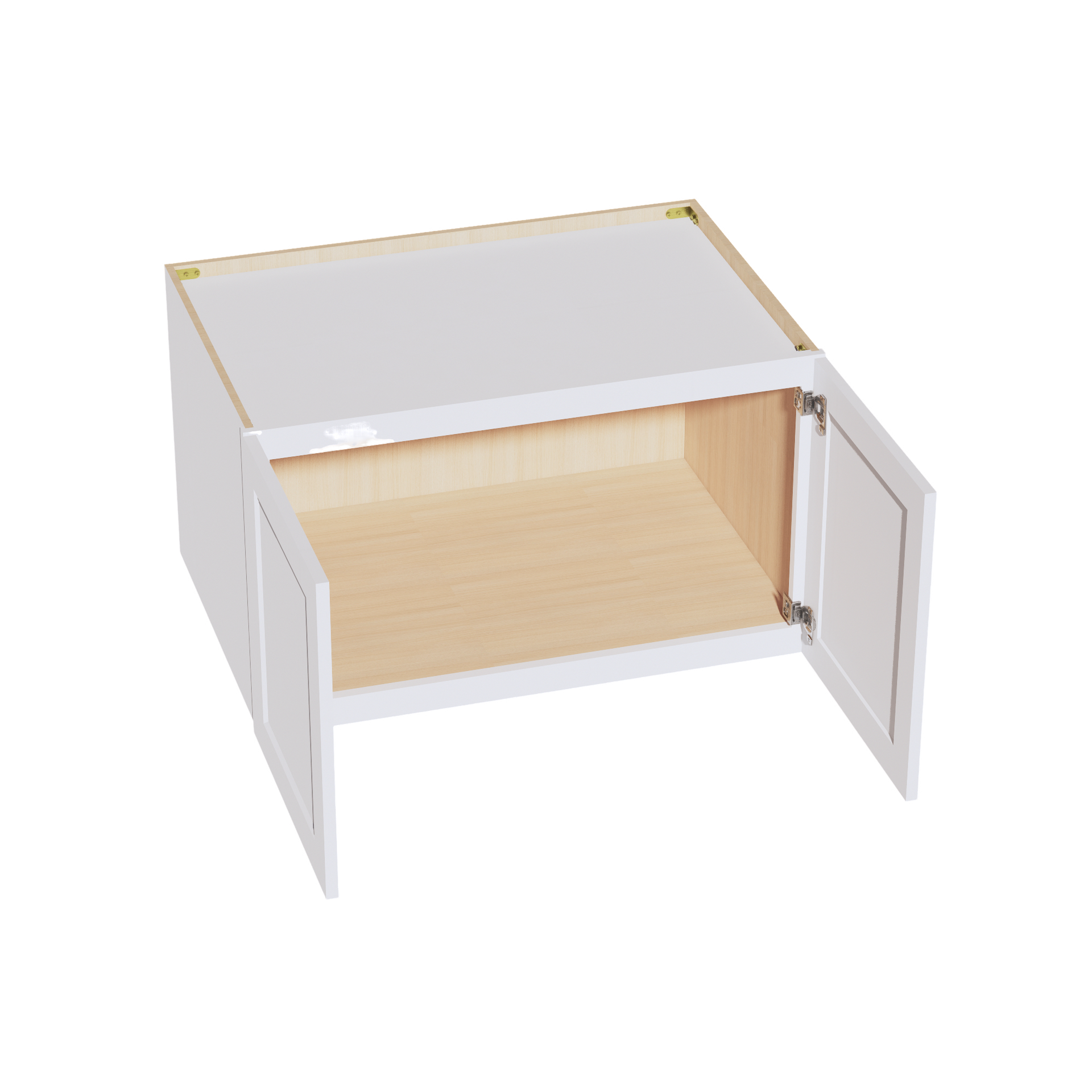 W3621-SW  Wall Cabinet 2 Doors & 2 Shelves - Shaker Style - Pure White   36"W x 21"H x 12"D