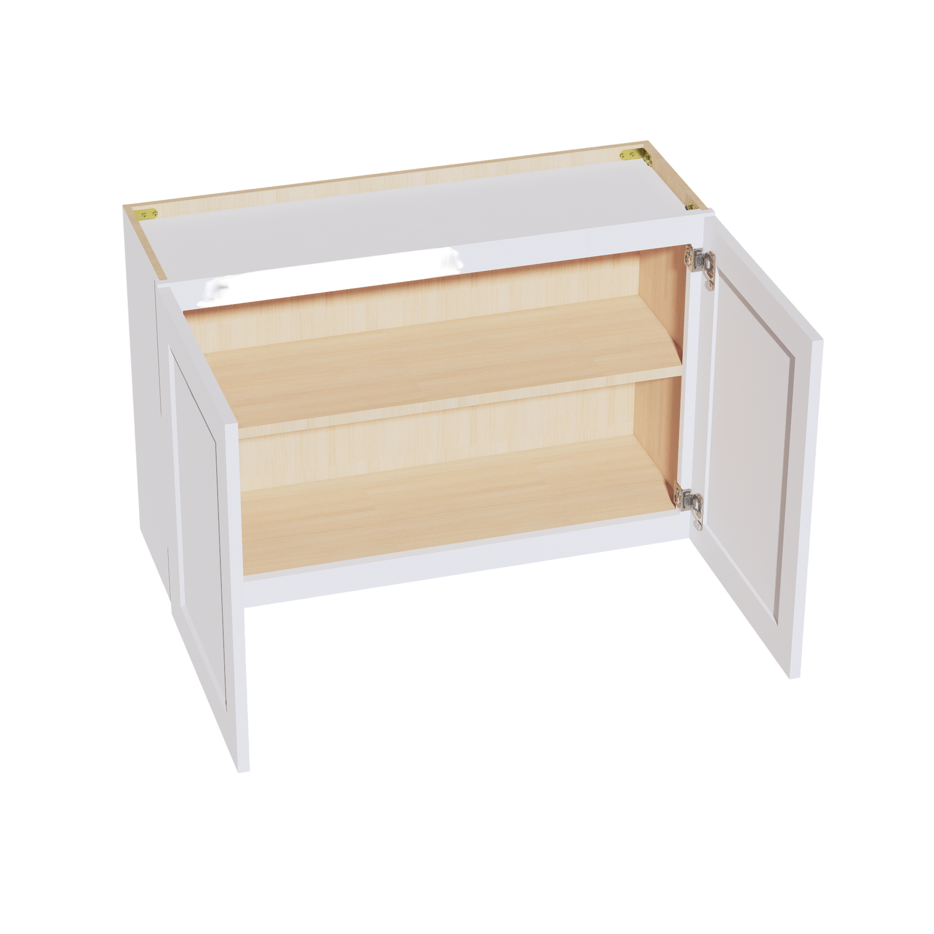 W362424-SW  Wall Cabinet 2 Doors & 2 Shelves - Shaker Style - Pure White   36"W x 21"H x 24"D