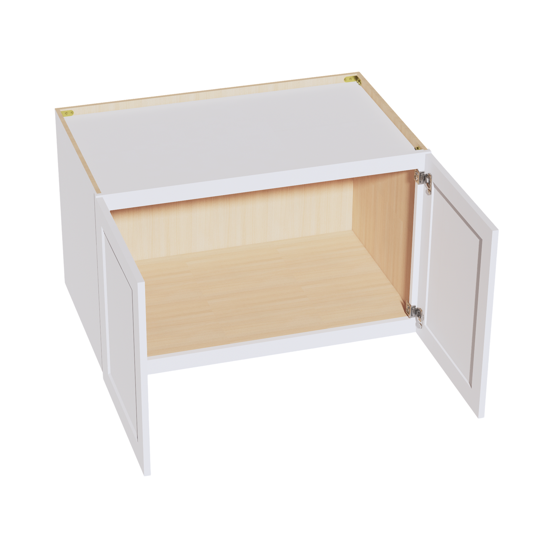 W3924-SW  Wall Cabinet 2 Doors & 2 Shelves - Shaker Style - Pure White   39"W x 24"H x 12"D