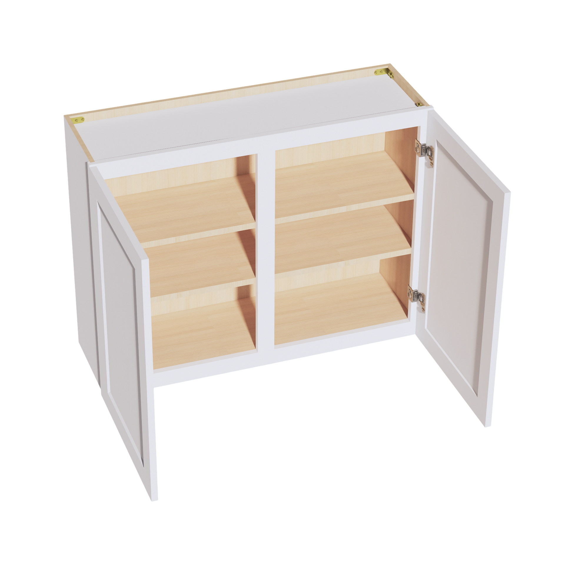 W3930-SW  Wall Cabinet 2 Doors & 2 Shelves - Shaker Style - Pure White   39"W x 30"H x 12"D