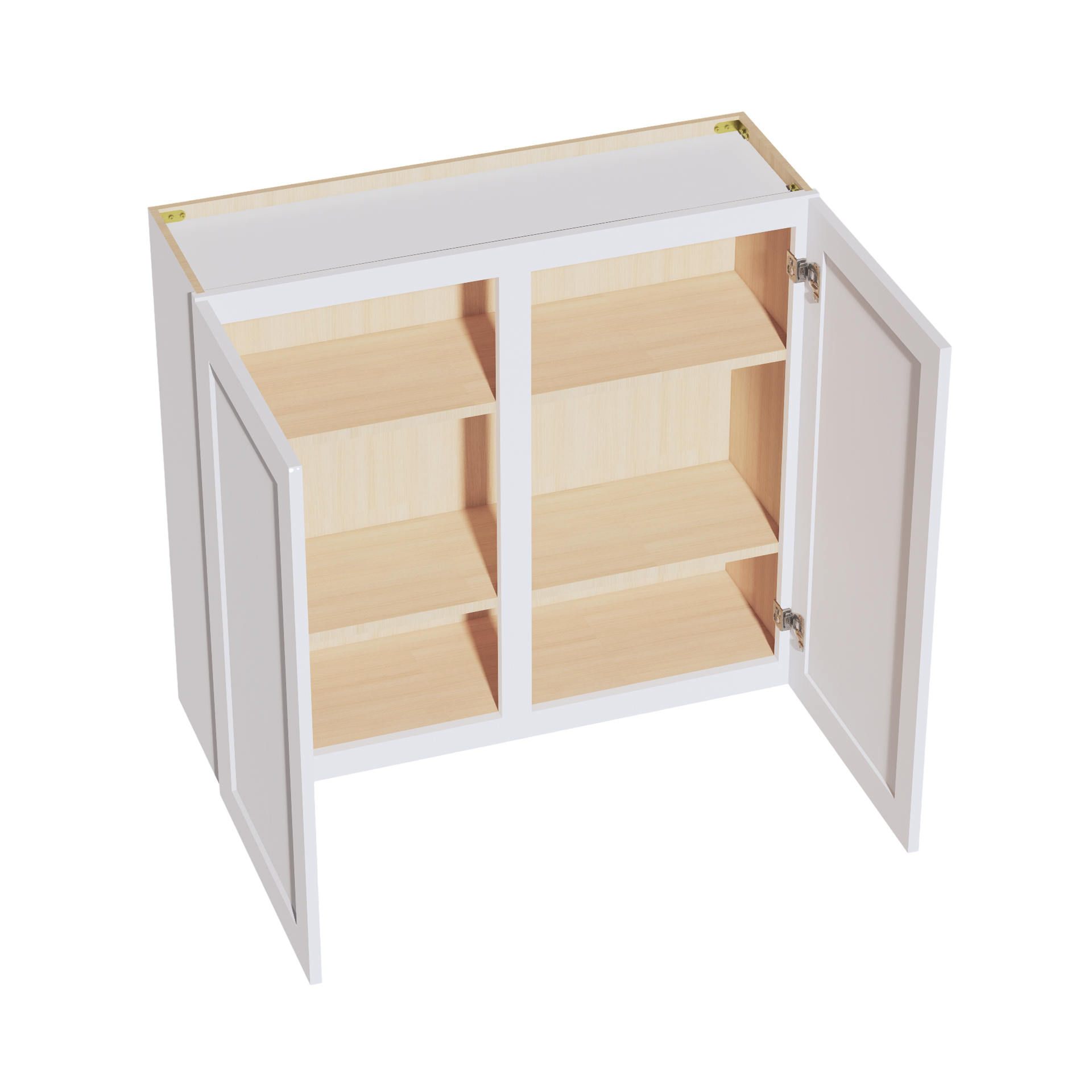W3936-SW  Wall Cabinet 2 Doors & 2 Shelves - Shaker Style - Pure White   39"W x 36"H x 12"D