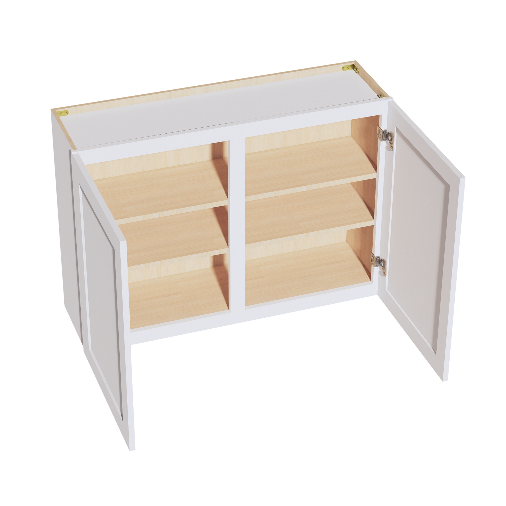 W4230-SW  Wall Cabinet 2 Doors & 2 Shelves - Shaker Style - Pure White   42"W x 30"H x 12"D
