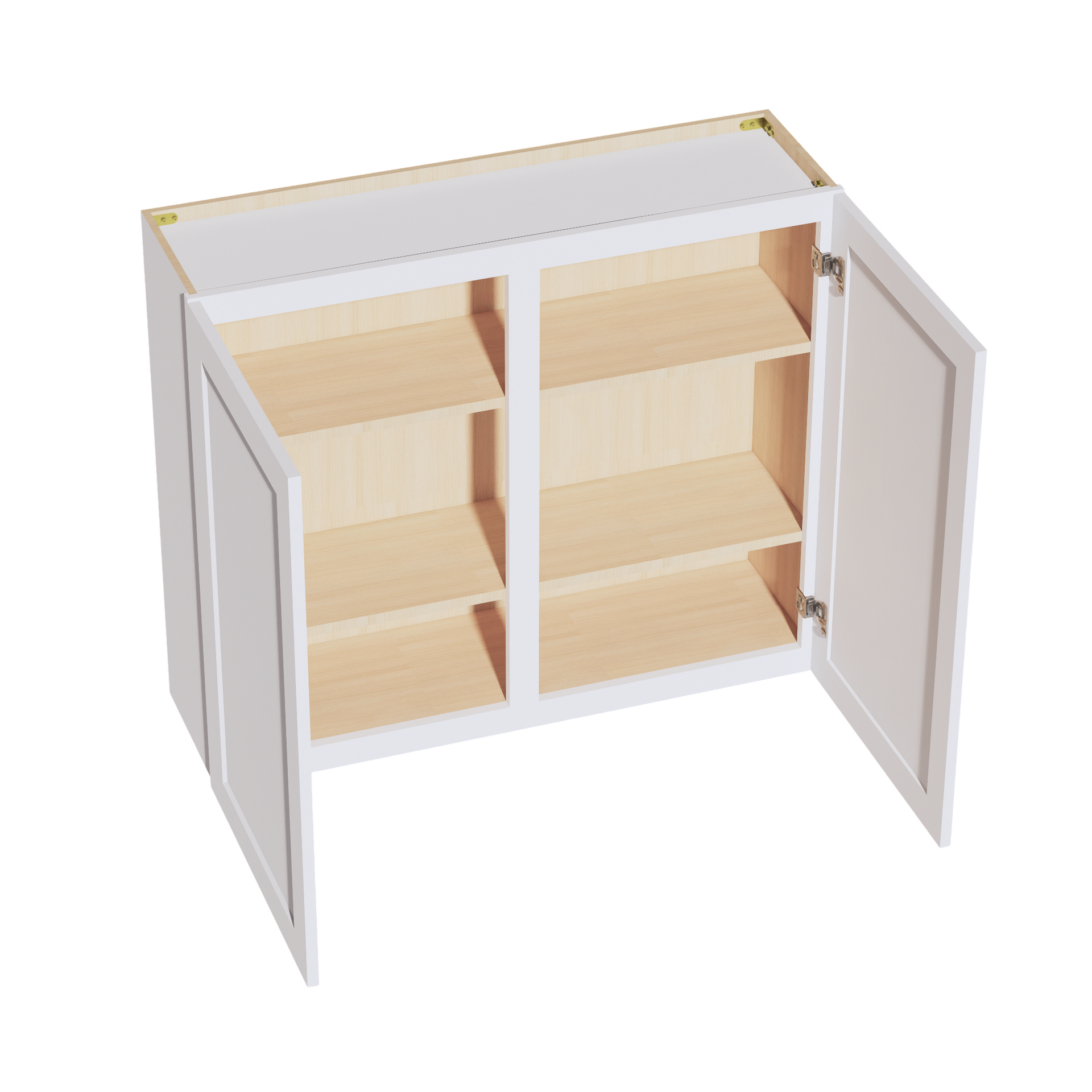 W4236-SW  Wall Cabinet 2 Doors & 2 Shelves - Shaker Style - Pure White   42"W x 36"H x 12"D