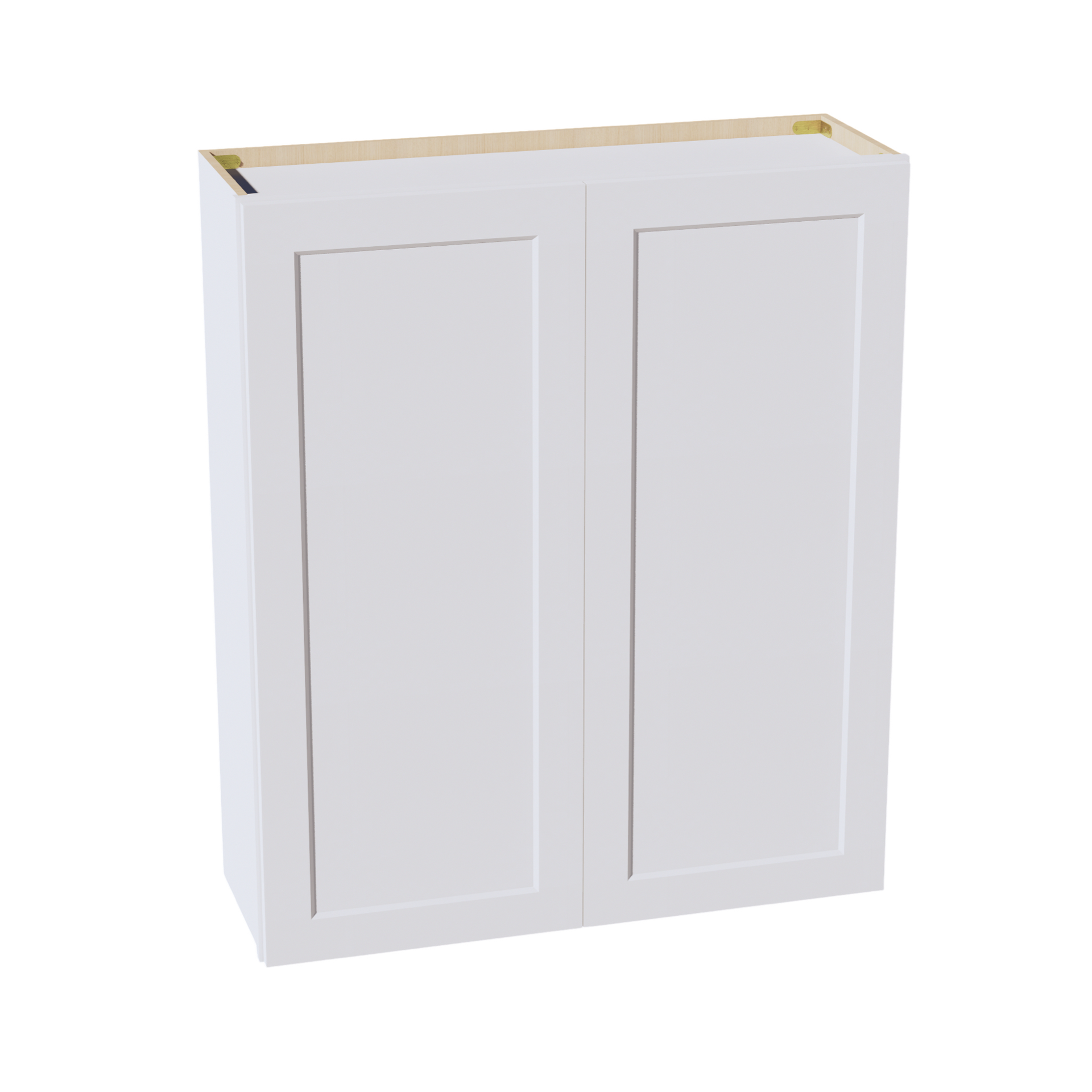 W4242-SW  Wall Cabinet 2 Doors & 2 Shelves - Shaker Style - Pure White   42"W x 42"H x 12"D
