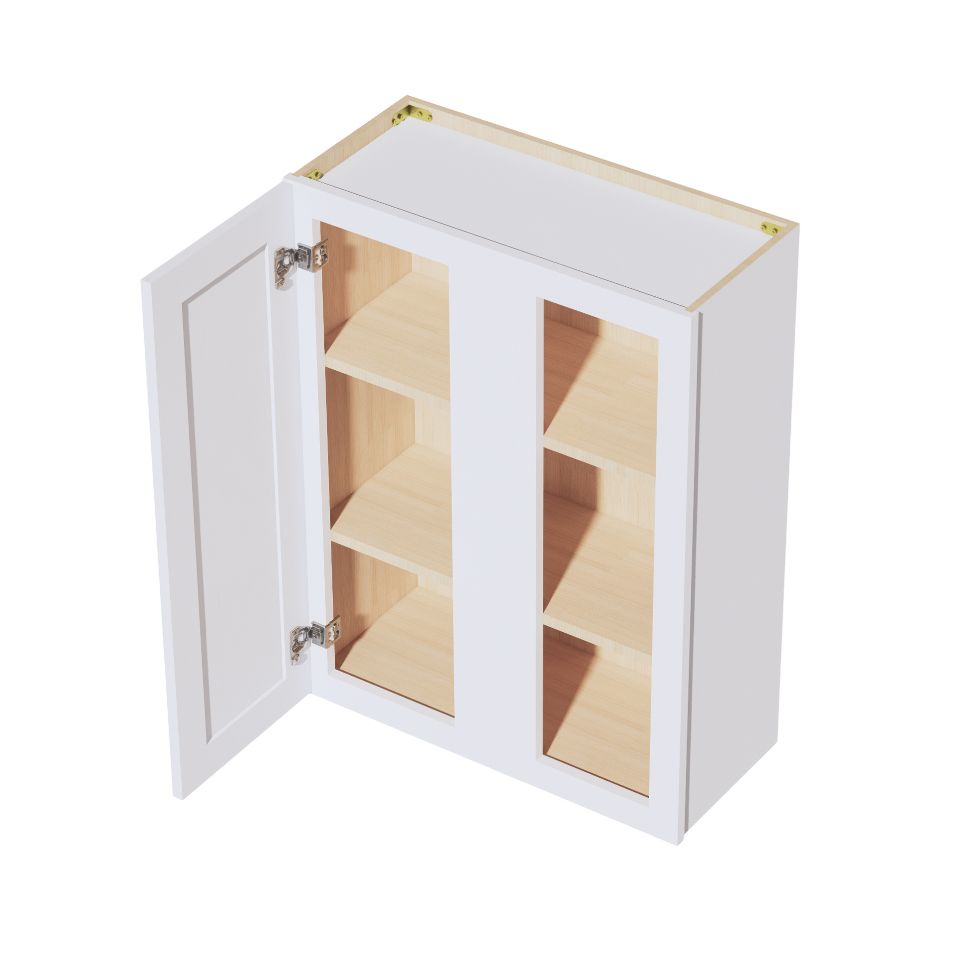 WBC2736-SW  Wall Blind Corner Cabinet 1 Door & 2 Shelves - Shaker Style - Pure White   27"W x 36"H x 12"D