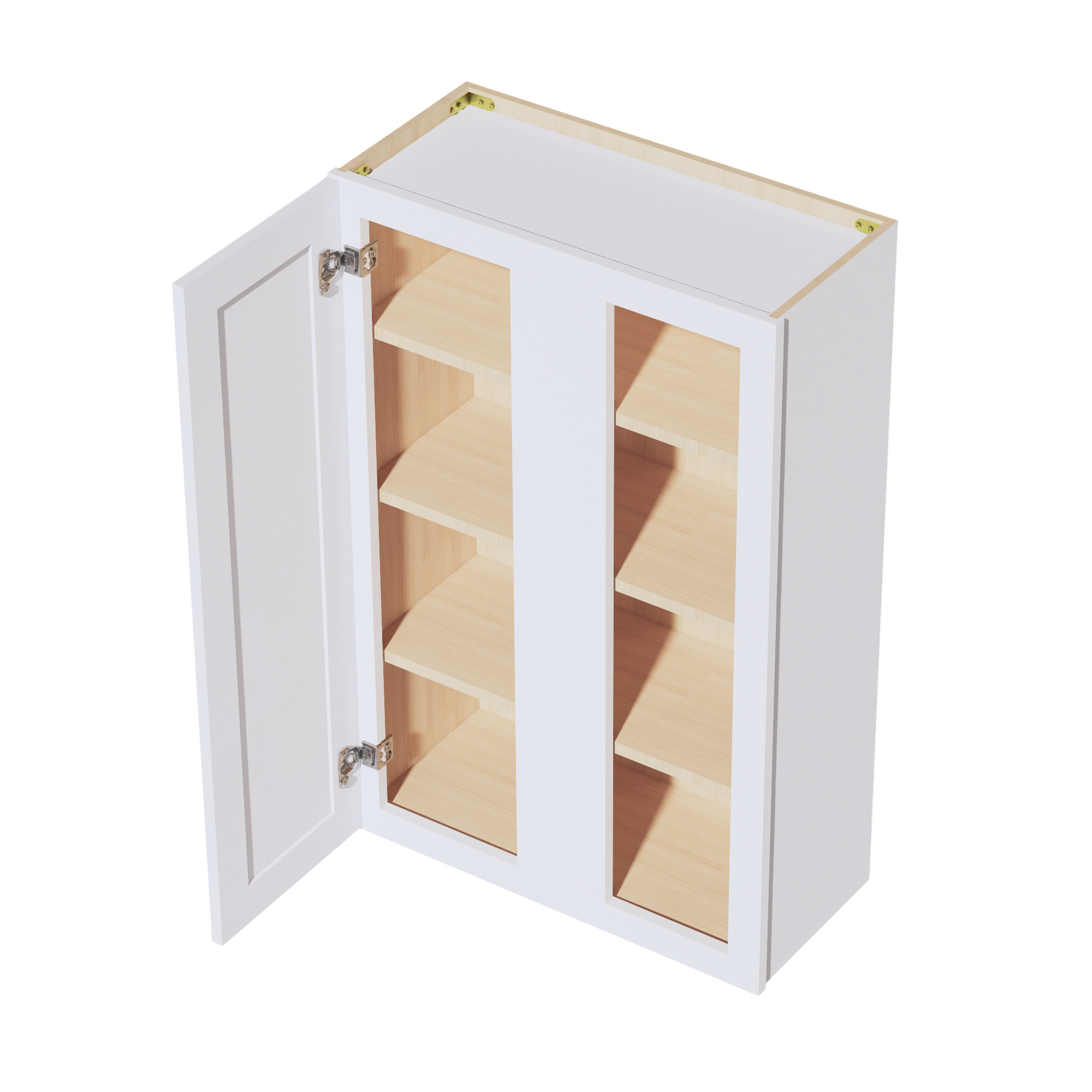 WBC2742-SW  Wall Blind Corner Cabinet 1 Door & 2 Shelves - Shaker Style - Pure White   27"W x 42"H x 12"D