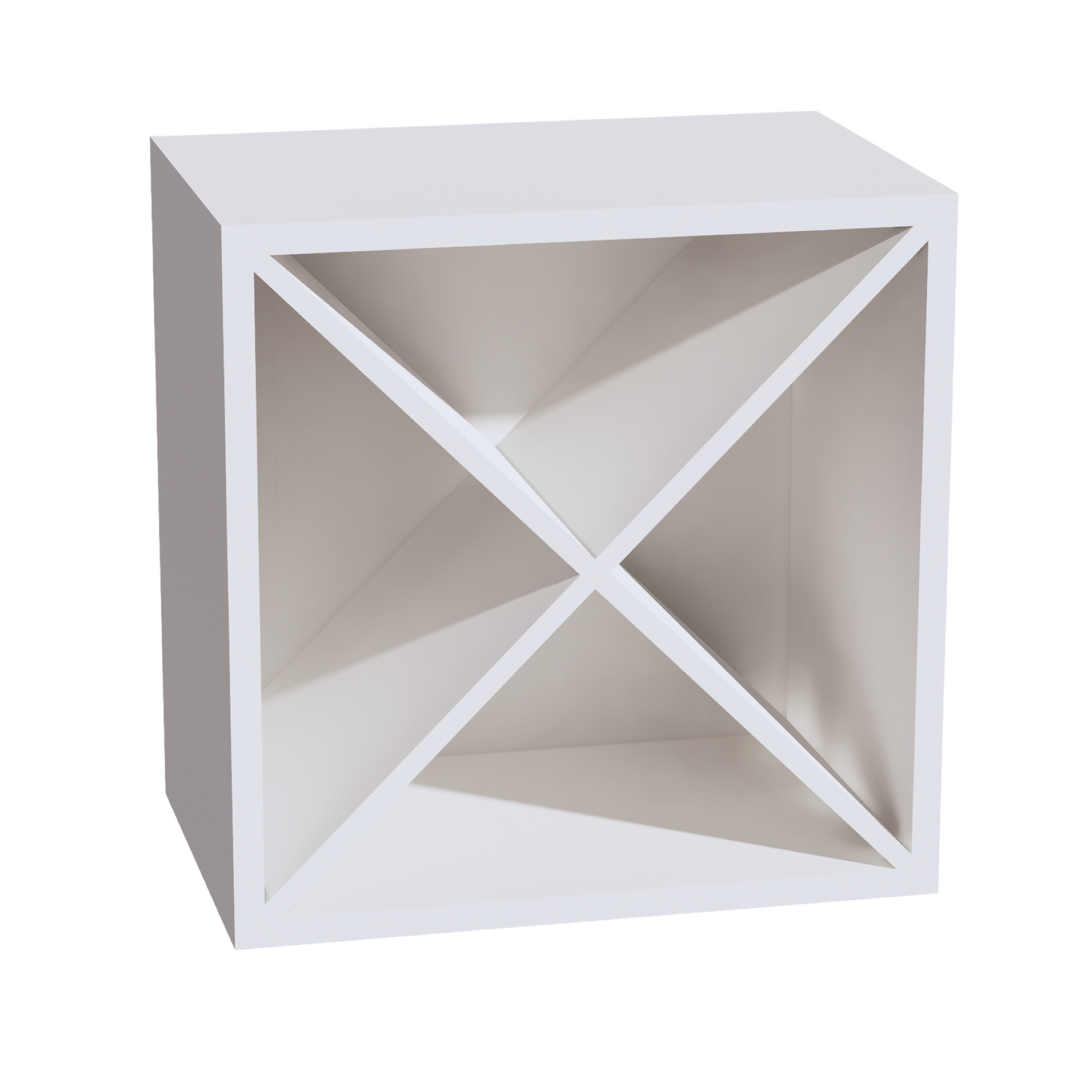 WR1818-SSW  Wood Wall Mounted Range Hood - Slim Shaker Style - White   18"W x 18"H x 12"D