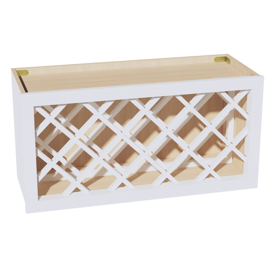 WR3015-SSW  Wood Wall Mounted Range Hood - Slim Shaker Style - White   30"W x 15"H x 12"D