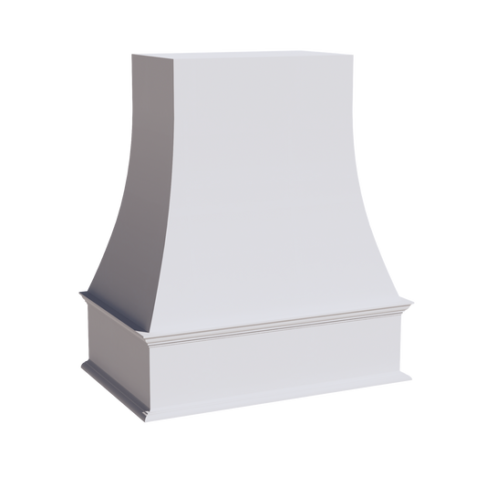 WRH3636-SSW  Wood Wall Mounted Range Hood - Slim Shaker Style - White   36"W x 36"H x 20-1/2"D