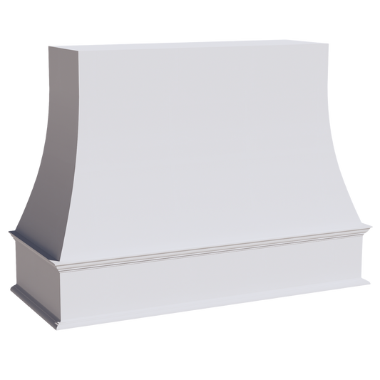 WRH3648-SSW  Wood Wall Mounted Range Hood - Slim Shaker Style - White   48"W x 36"H x 20-1/2"D