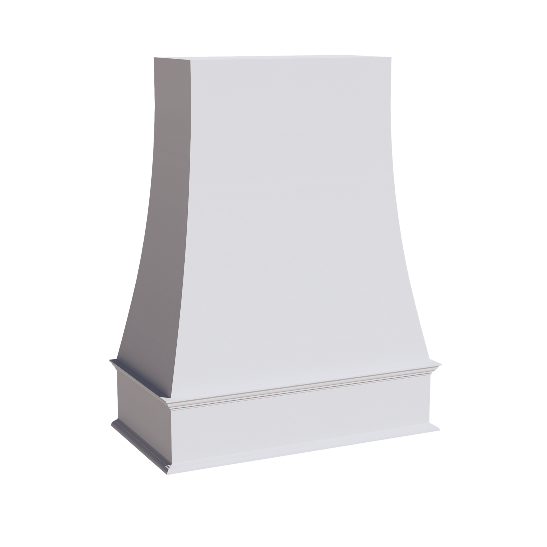 WRH4836-SSW  Wood Wall Mounted Range Hood - Slim Shaker Style - White   36"W x 48"H x 20-1/2"D