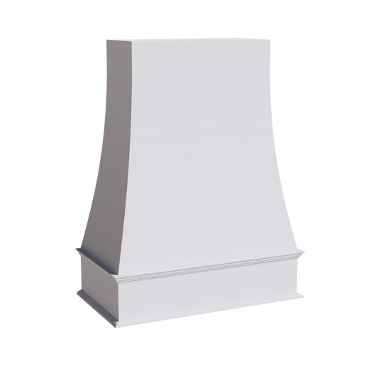 WRH4836-SSW  Wood Wall Mounted Range Hood - Slim Shaker Style - White   36"W x 48"H x 20-1/2"D