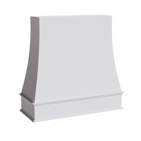 WRH4848-SSW  Wood Wall Mounted Range Hood - Slim Shaker Style - White   48"W x 48"H x 20-1/2"D