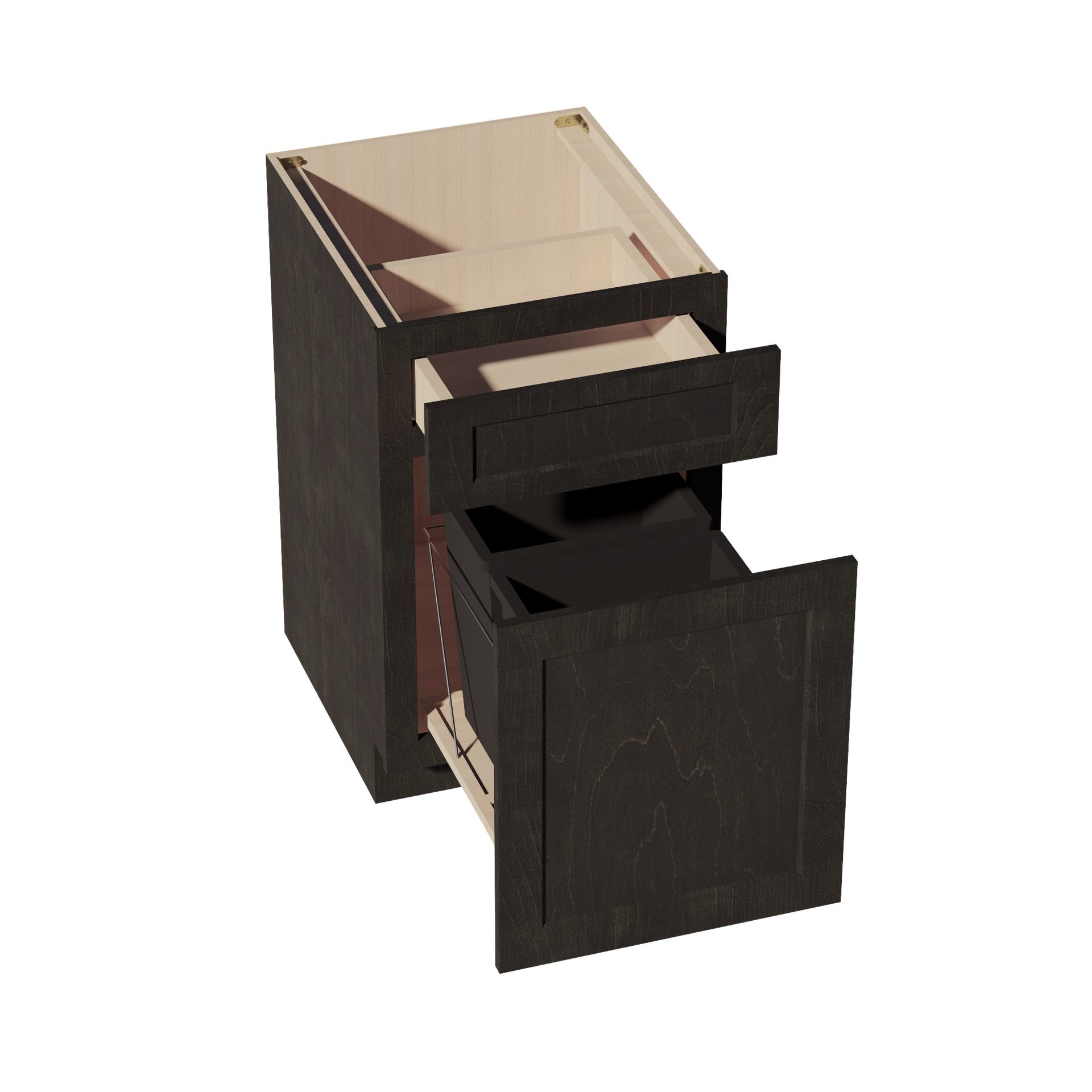 B18TR-SDG  Base cabinet - Shaker Style - Dark Grey   18"W x 34-1/2"H x 24"D