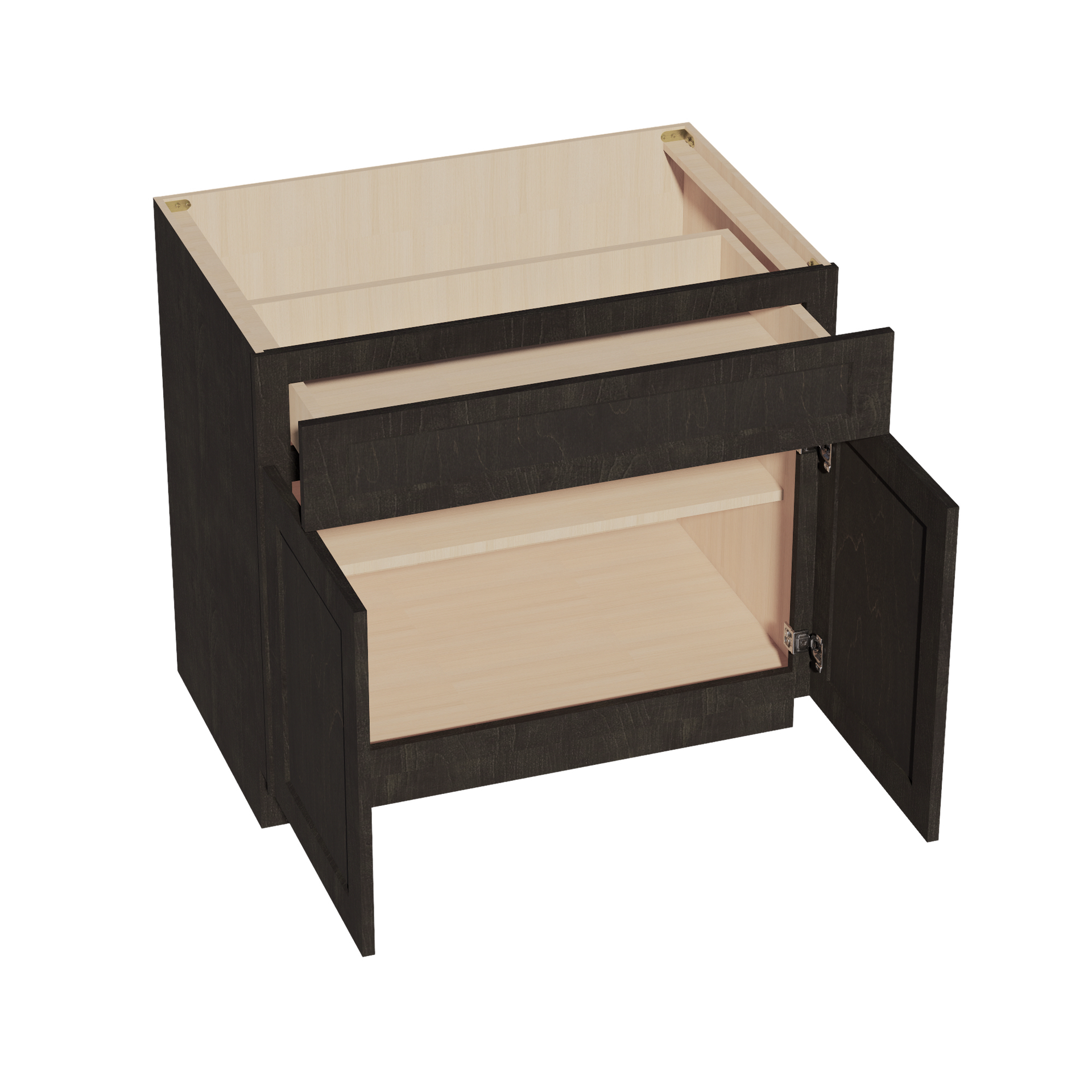 B36-SDG  Base cabinet - Shaker Style - Dark Grey   33"W x 34-1/2"H x 24"D