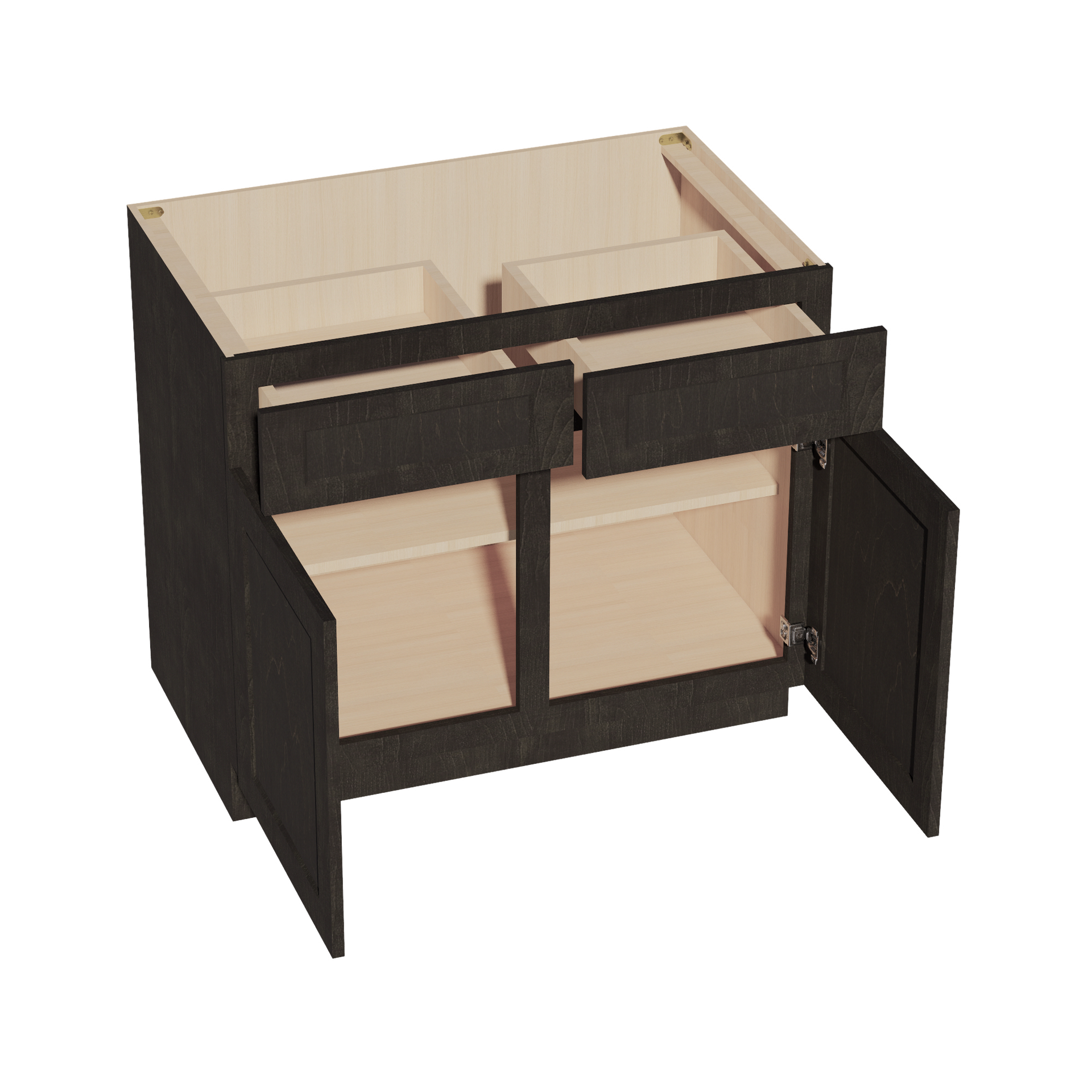 B39-SDG  Base cabinet - Shaker Style - Dark Grey   36"W x 34-1/2"H x 24"D
