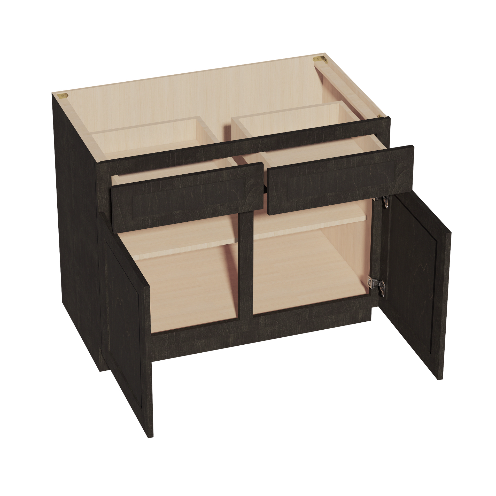 B42-SDG  Base cabinet - Shaker Style - Dark Grey   42"W x 34-1/2"H x 24"D