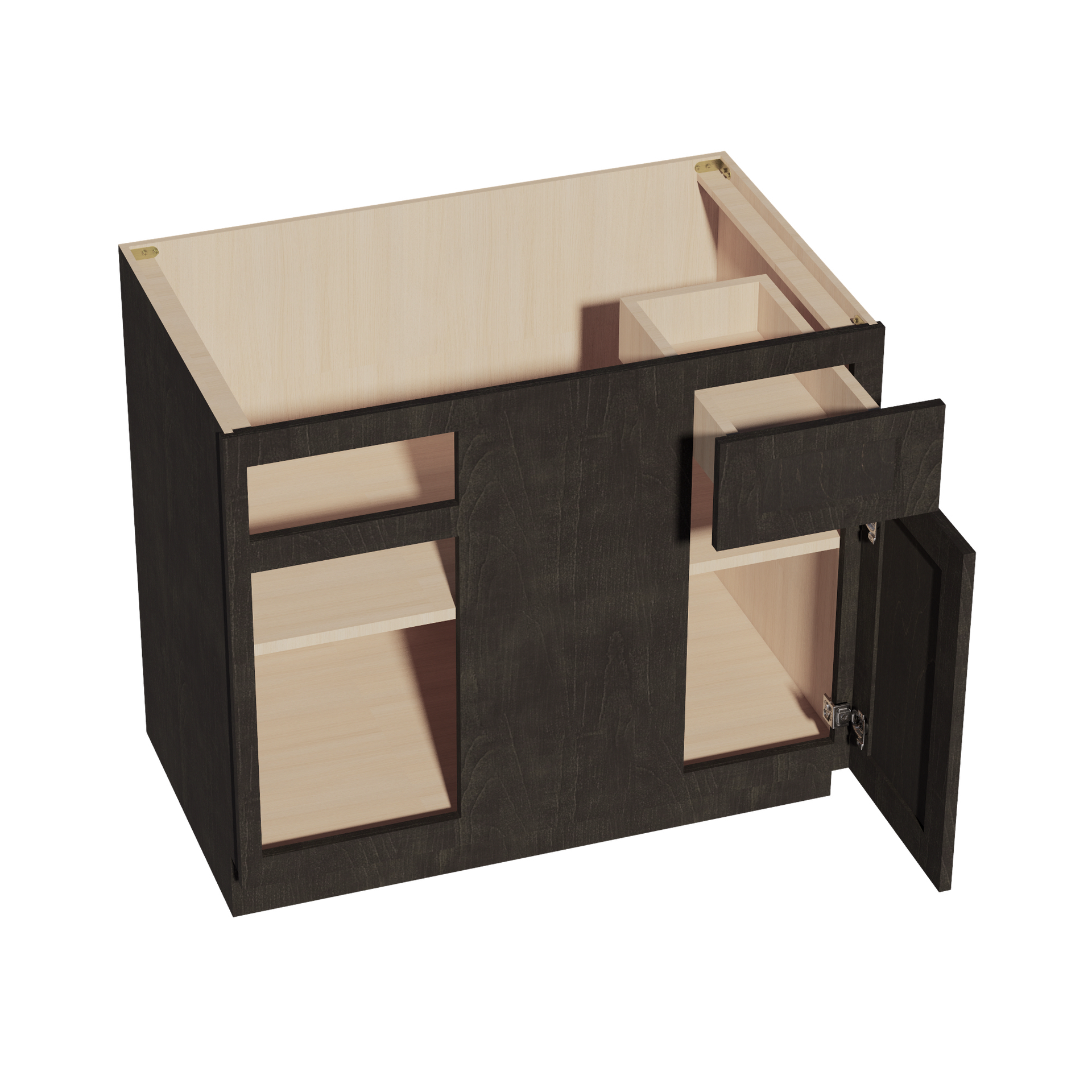 BBC39/42-SDG  Base cabinet Blind Corner - Shaker Style - Dark Grey   39"W x 34-1/2"H x 24"D