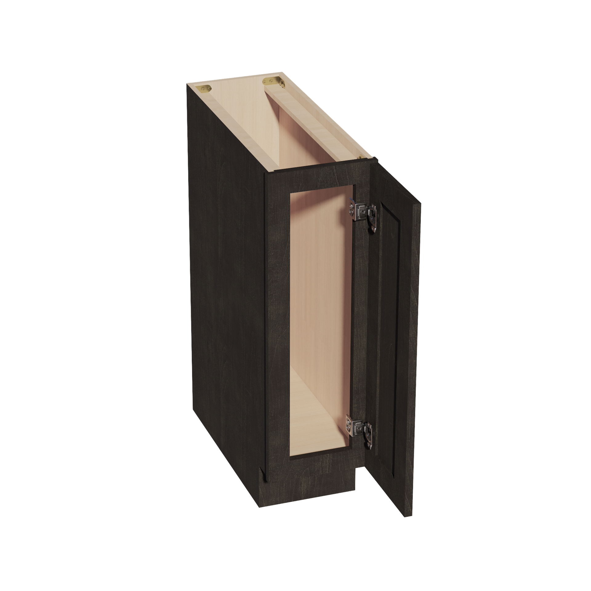 BF0924-SDG  Base cabinet Full Door Pull Out Spice Rack - Shaker Style - Dark Grey   09"W x 34-1/2"H x 24"D