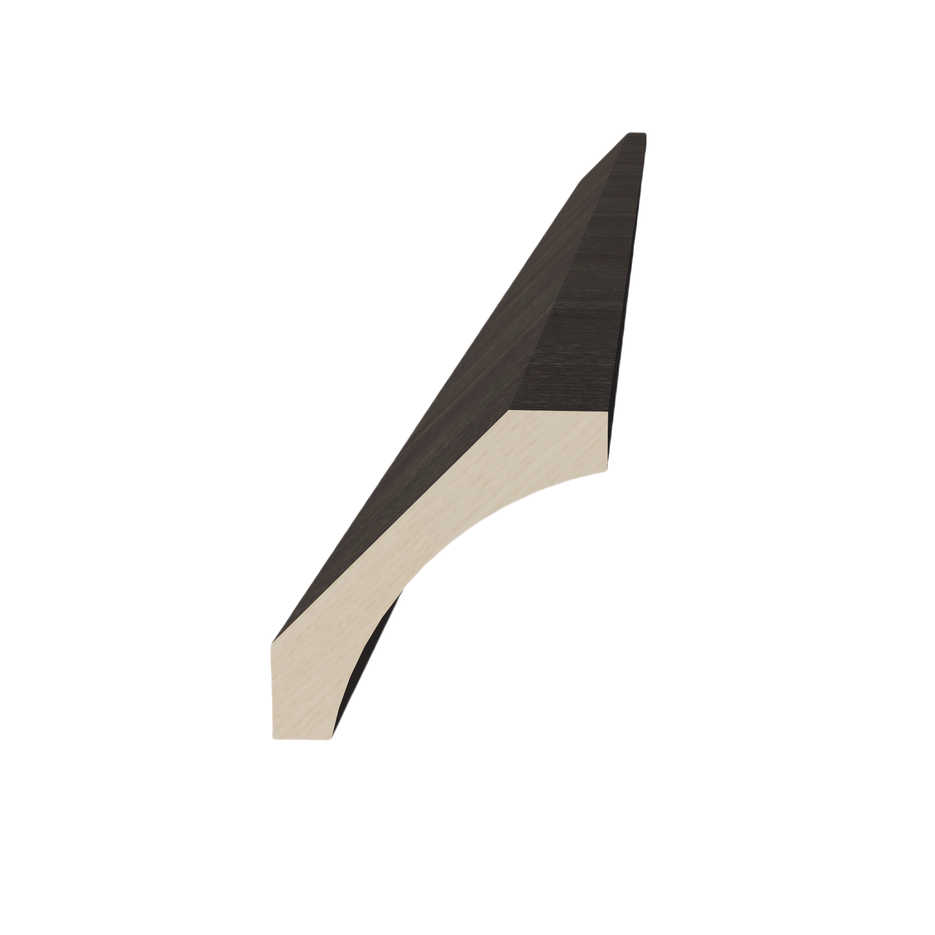 CM4-SDG  Crown Molding - Shaker Style - Dark Grey   96"W x 4"H x 4"D