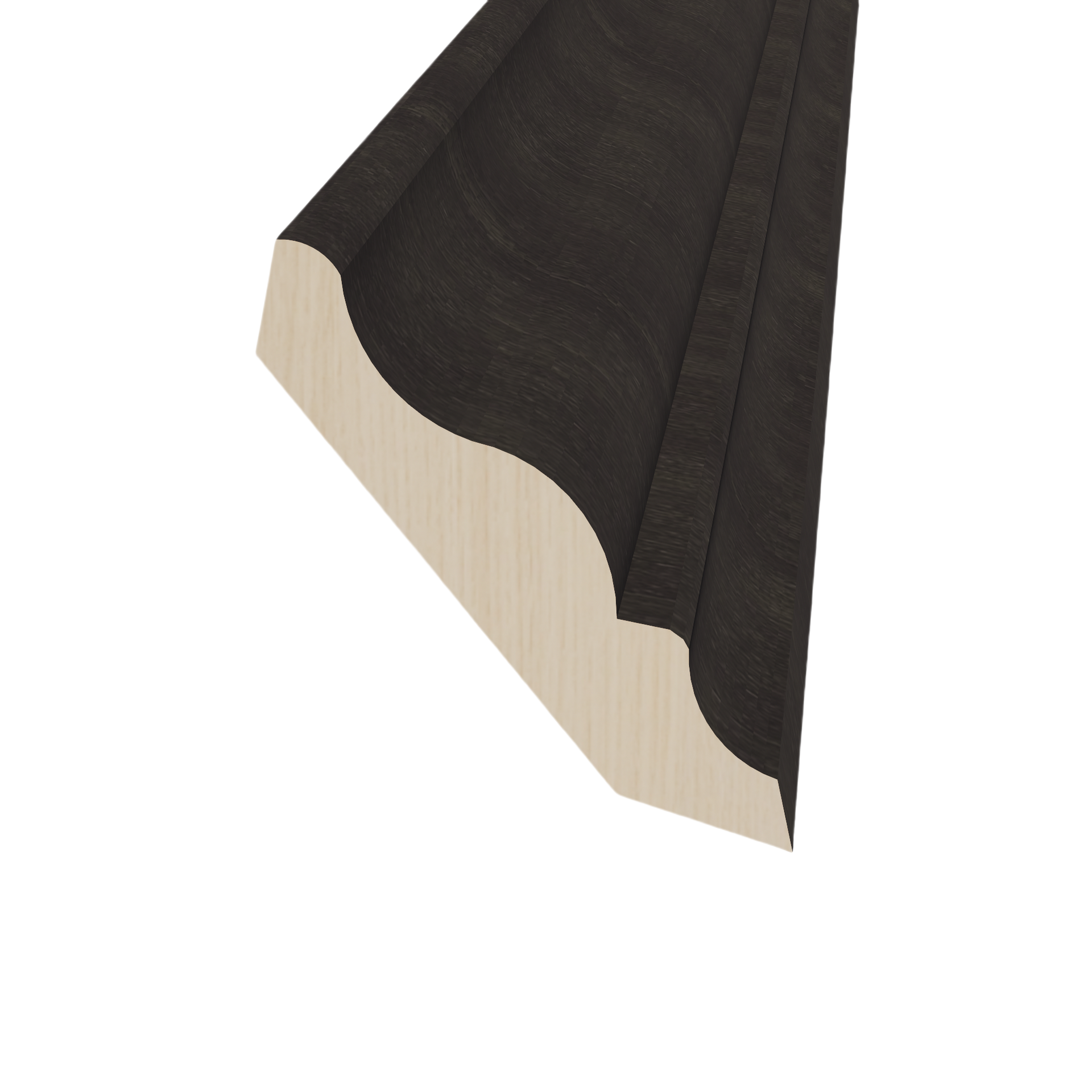 CM6-SDG  Crown Molding - Shaker Style - Dark Grey   96"W x 6"H x 3-1/2"D