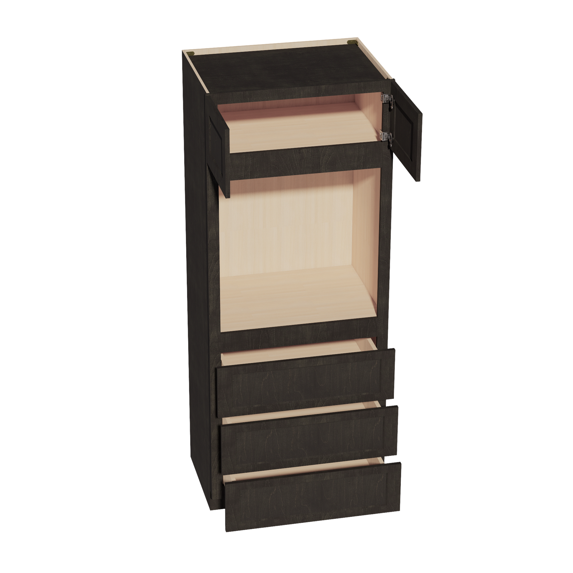 OC3384-SDG  Tall Oven 2 Door & 3 Drawers Cabinet - Shaker Style - Dark Grey   33"W x 84"H x 24"D