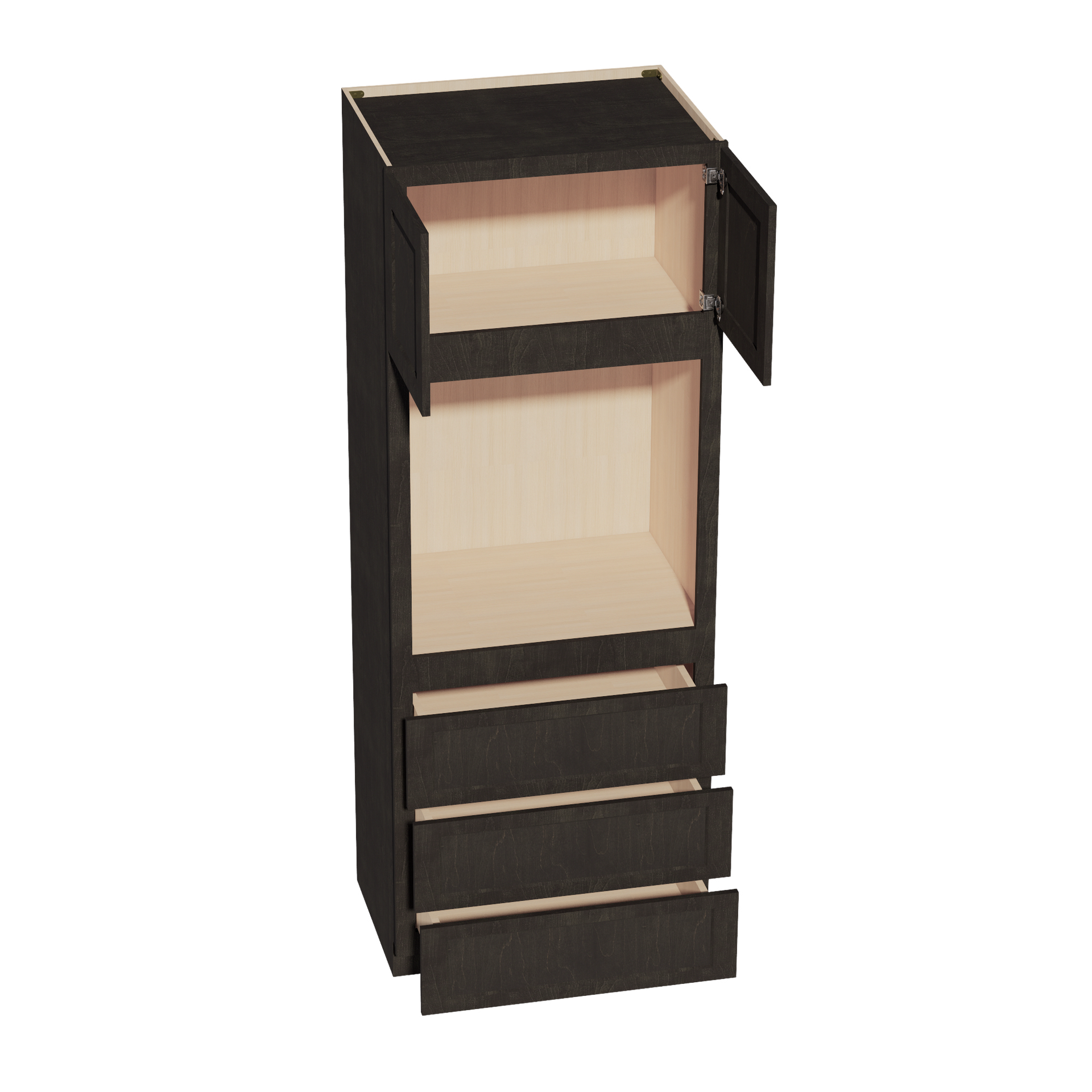 OC3390-SDG  Tall Oven 2 Door & 3 Drawers Cabinet - Shaker Style - Dark Grey   33"W x 90"H x 24"D