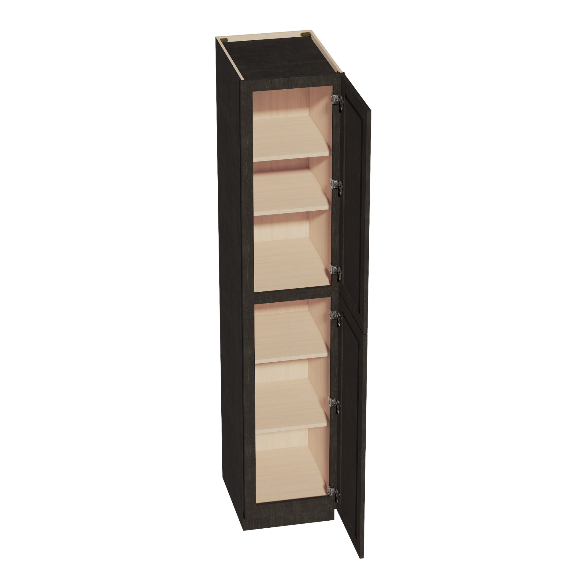 TP1890-SDG  Tall Shelf Pantry Cabinet 2 Door & 6 Sheleves - Shaker Style - Dark Grey   18"W x 90"H x 24"D