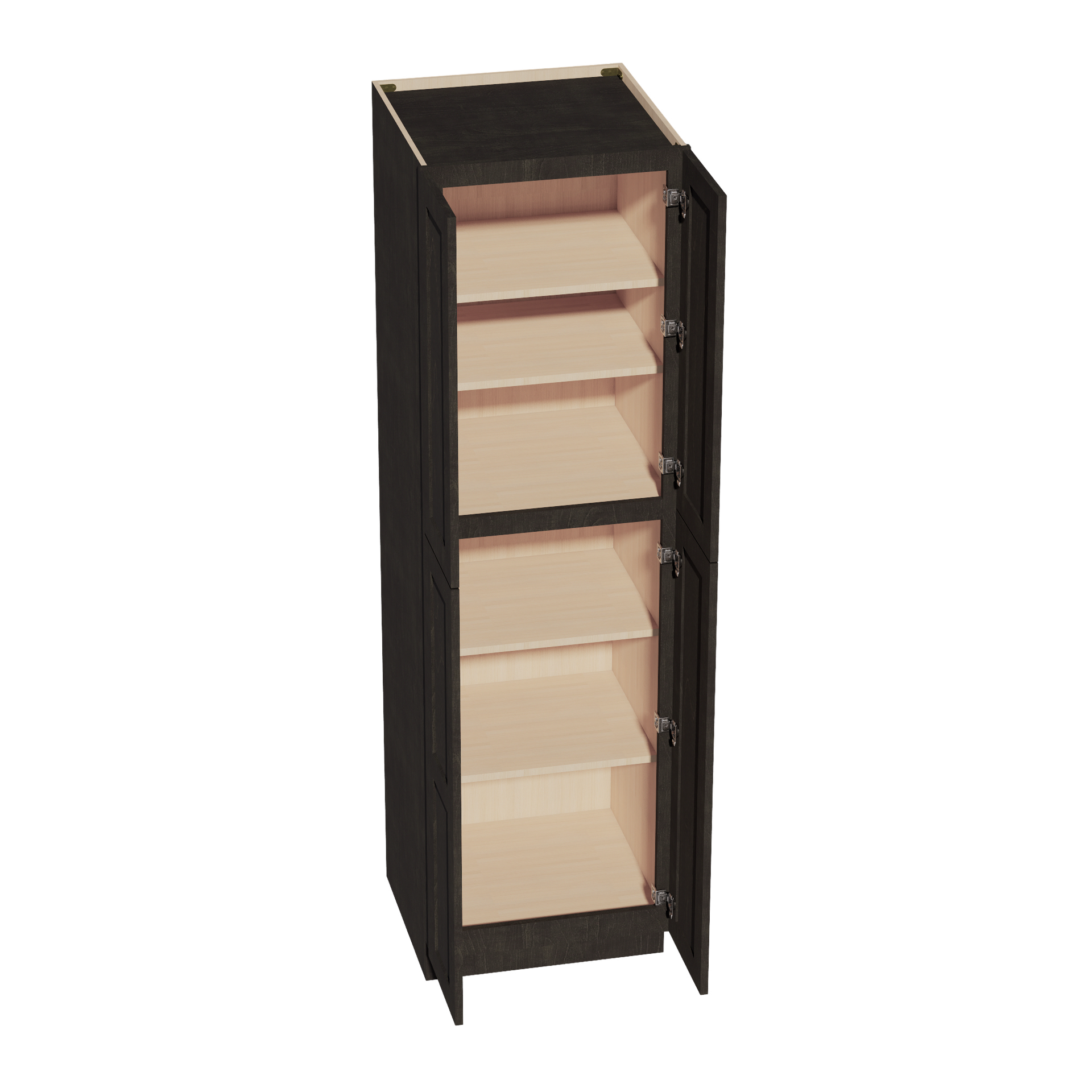TP2484-SDG  Tall Shelf Pantry Cabinet 4 Door & 6 Sheleves - Shaker Style - Dark Grey   24" W x 84"H x 24"D