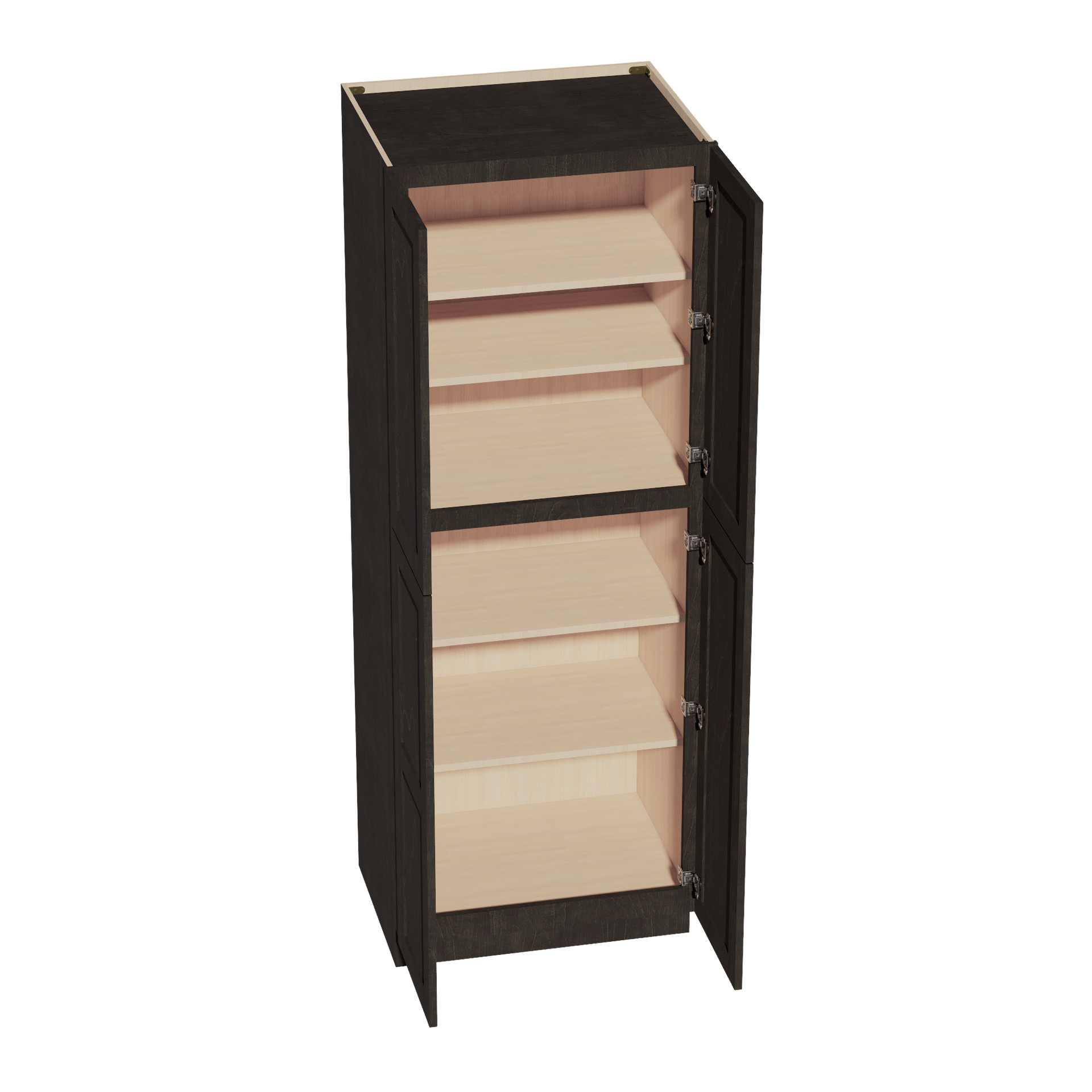 TP3084-SDG  Tall Shelf Pantry Cabinet 2 Door & 6 Sheleves - Shaker Style - Dark Grey   30" W x 84"H x 24"D