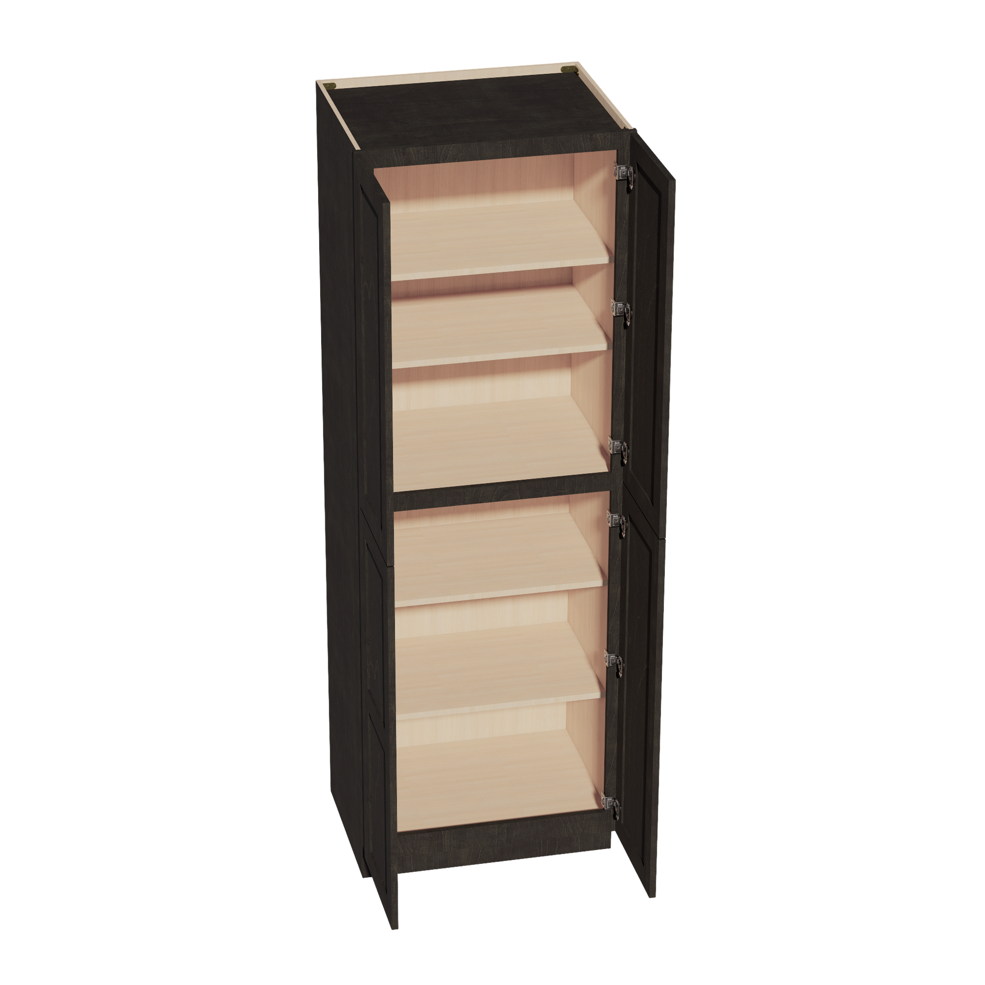TP3090-SDG  Tall Shelf Pantry Cabinet 2 Door & 6 Sheleves - Shaker Style - Dark Grey   30" W x 90"H x 24"D