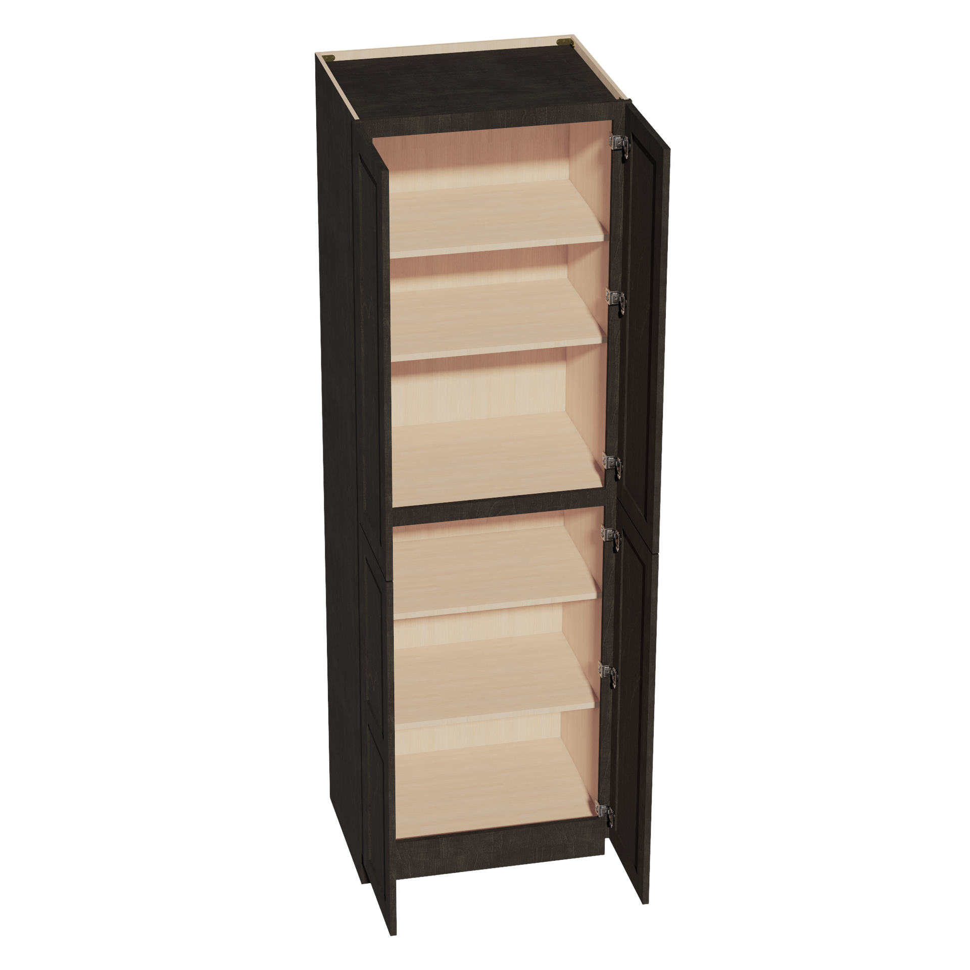 TP3096-SDG  Tall Shelf Pantry Cabinet 2 Door & 6 Sheleves - Shaker Style - Dark Grey   30" W x 96"H x 24"D