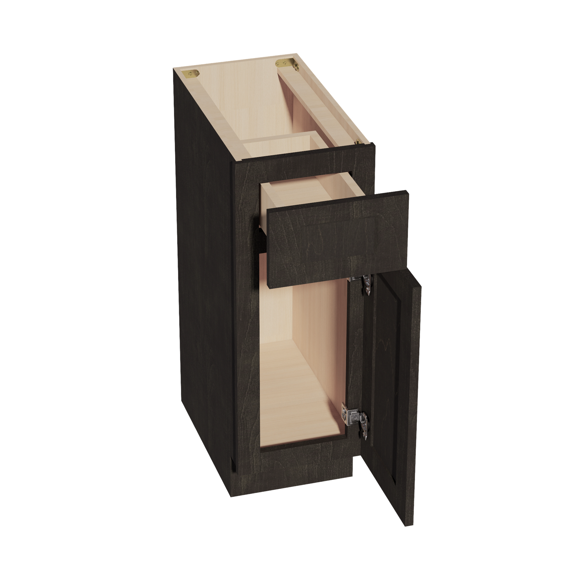 VB1221-SDG  Vanity Base Cabinet 1 Door & 1 Drawer - Shaker Style - Dark Grey   12"W x 34-1/2"H x 21"D