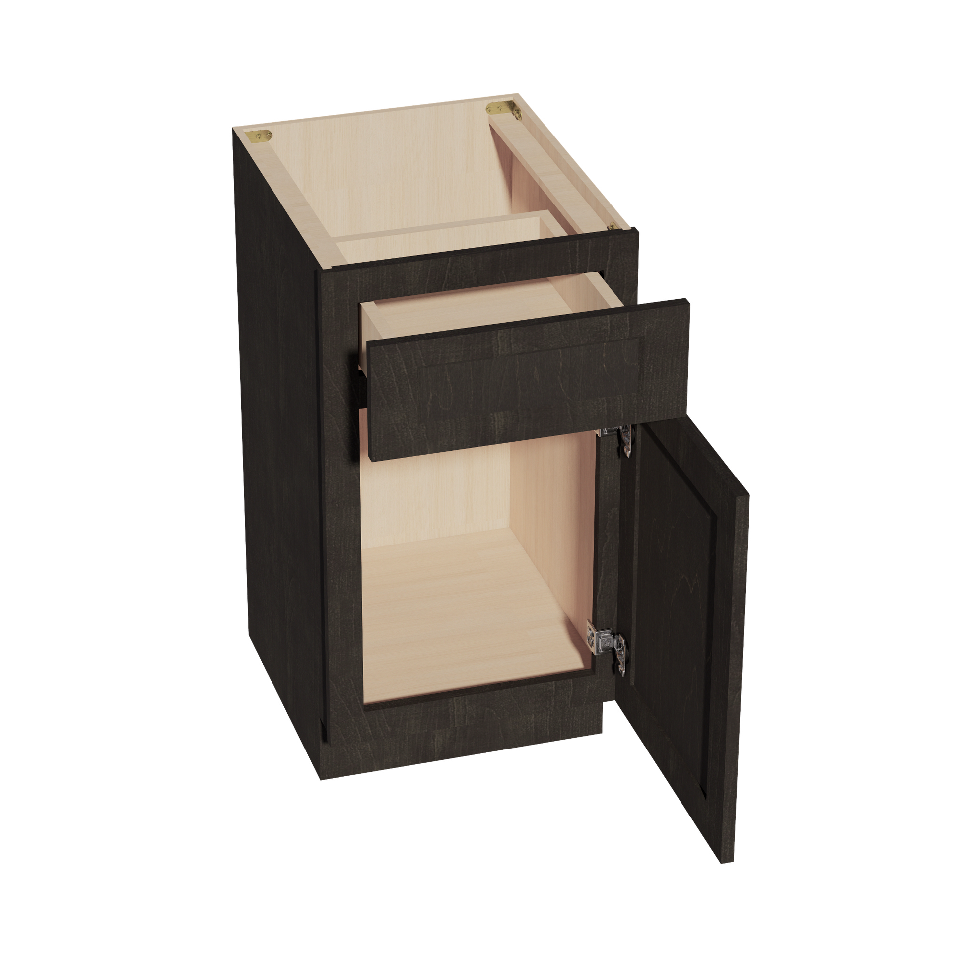 VB1821-SDG  Vanity Base Cabinet 1 Door & 1 Drawer - Shaker Style - Dark Grey   18"W x 34-1/2"H x 24"D