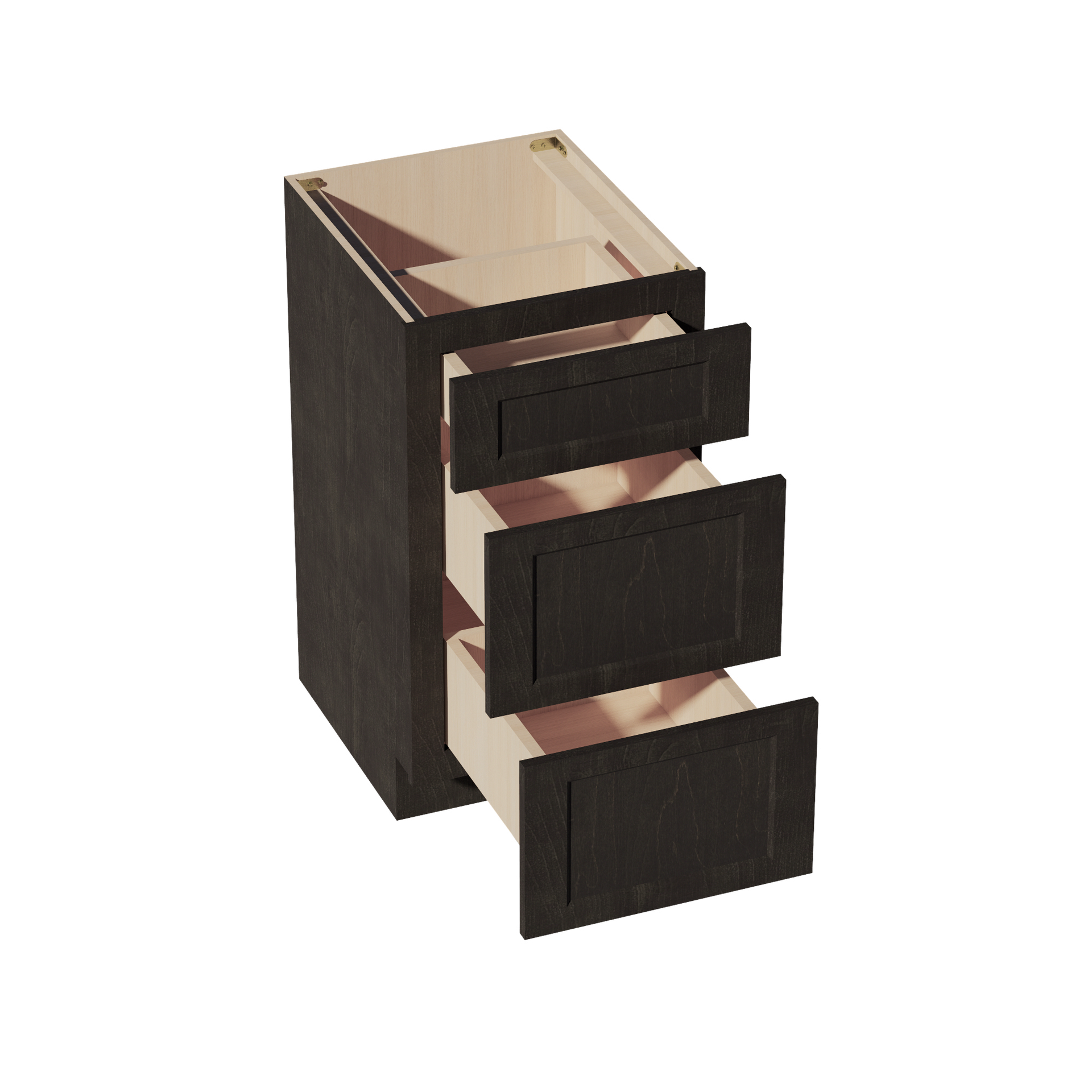 VDB1821-SDG  Vanity Base Cabinet 3 Drawers - Shaker Style - Dark Grey   18"W x 34-1/2"H x 21"D