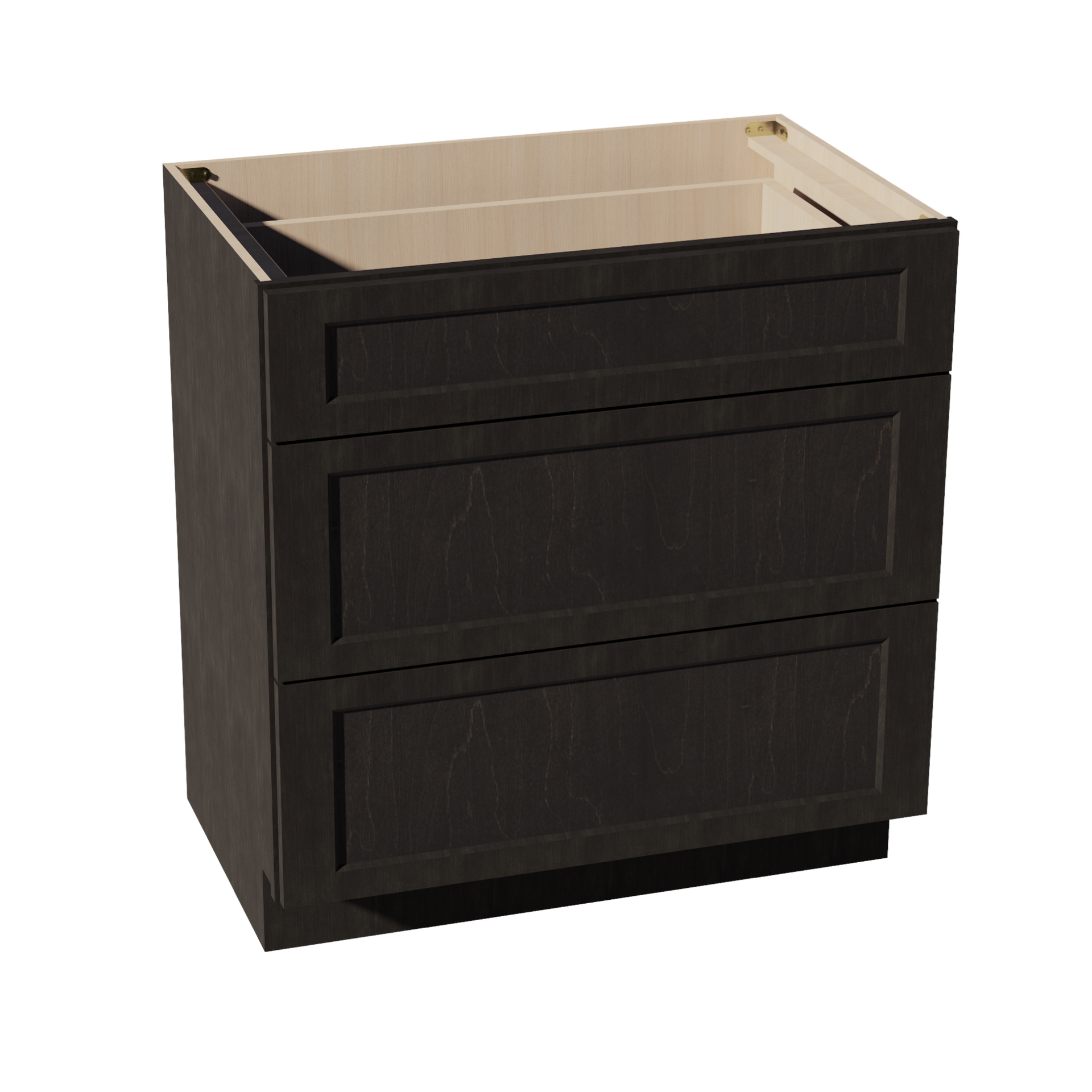 VDB3321-SDG  Vanity Base Cabinet 3 Drawers - Shaker Style - Dark Grey   33"W x 34-1/2"H x 21"D