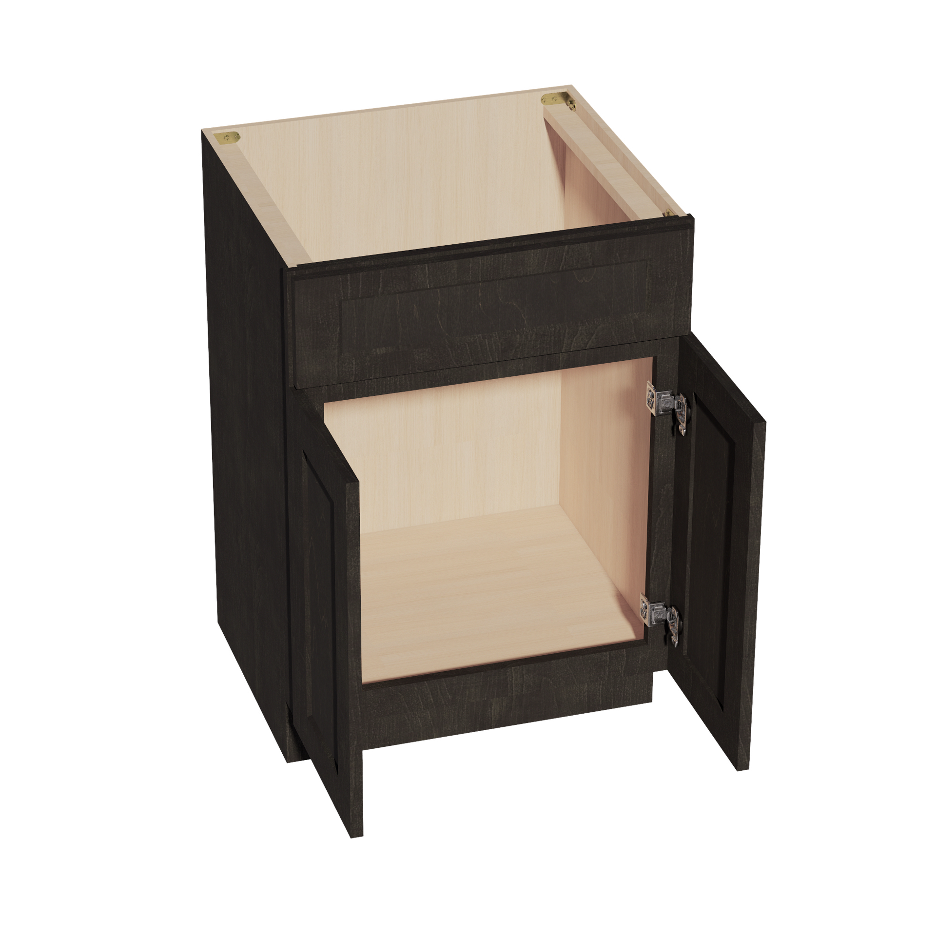 VSB2421-SDG  Vanity Sink Base 1 False Drawer & 2 Doors - Shaker Style - Dark Grey   24"W x 34-1/2"H x 21"D